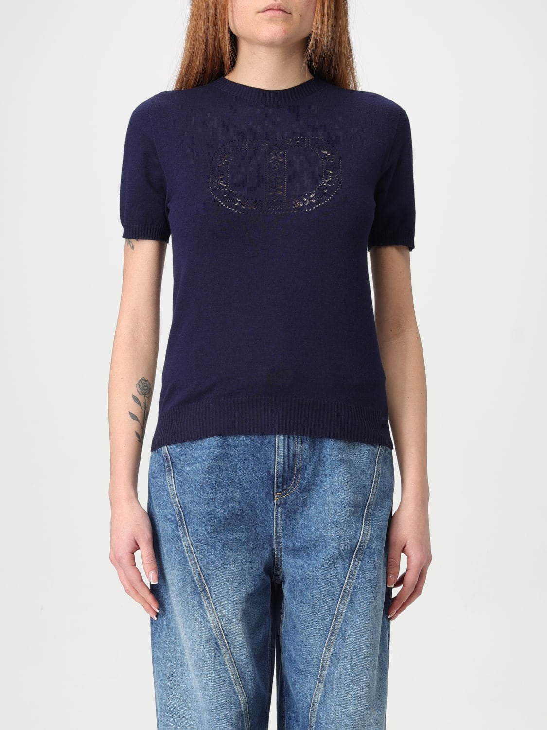 TWINSET PULLOVER: Pullover damen Twinset, Blau - Img 1