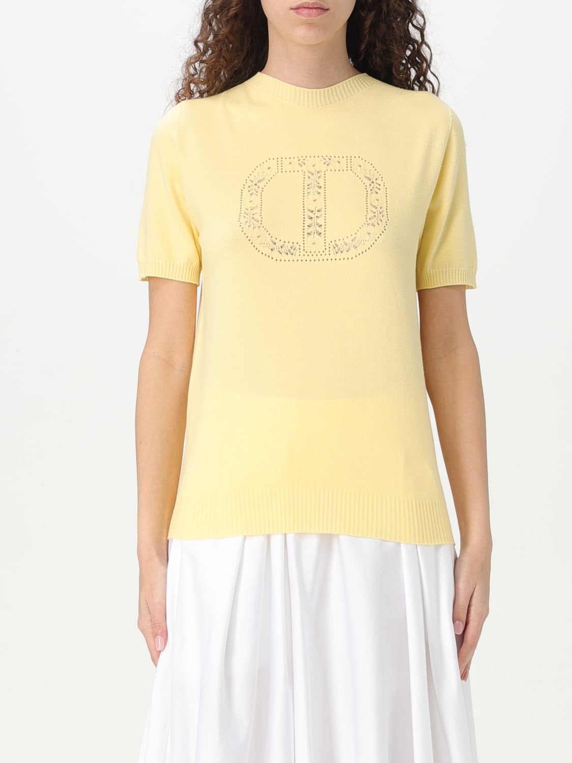 TWINSET SWEATER: Sweater woman Twinset, Ivory - Img 1