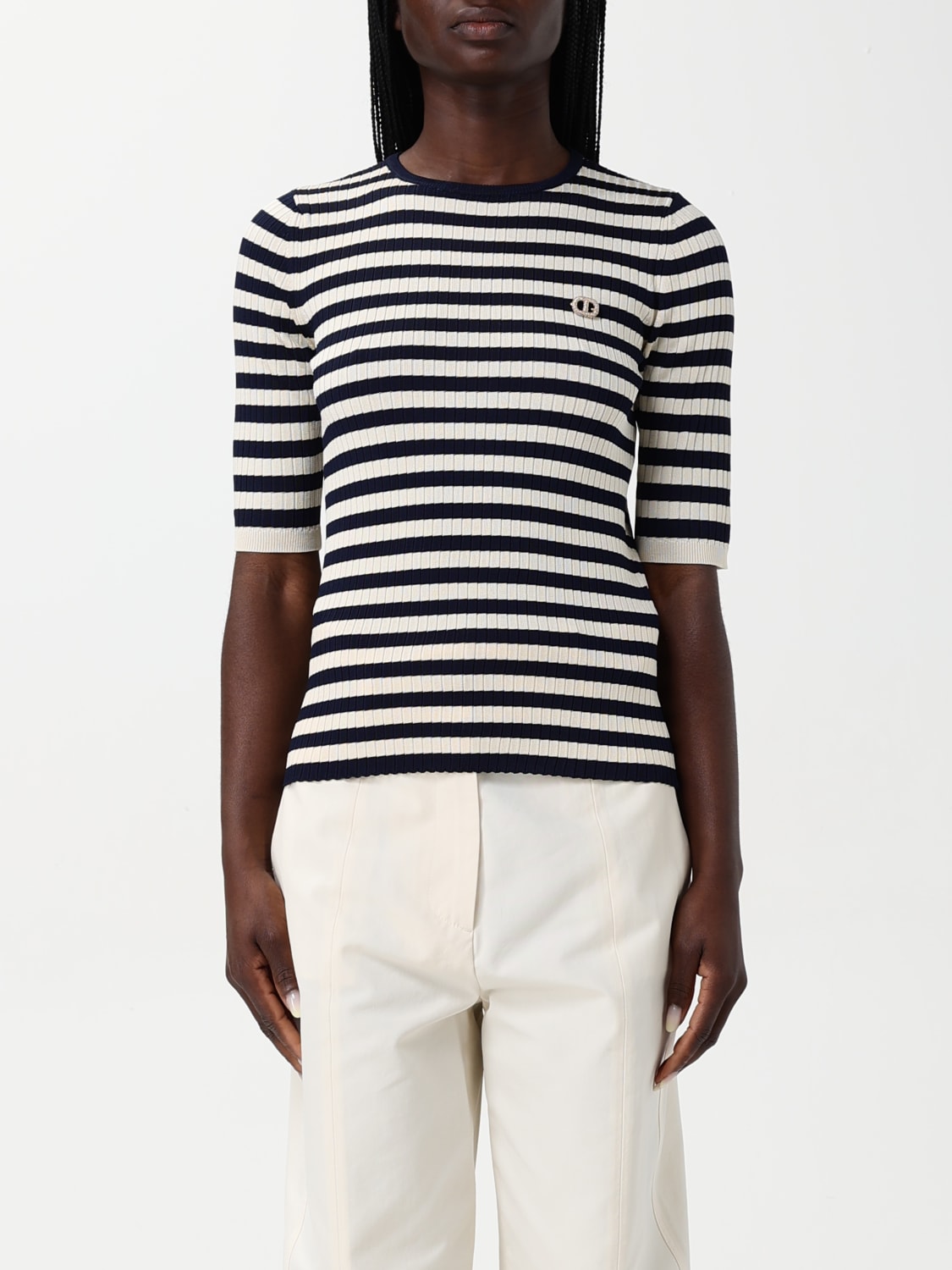 TWINSET SWEATER: Sweater woman Twinset, Blue - Img 1