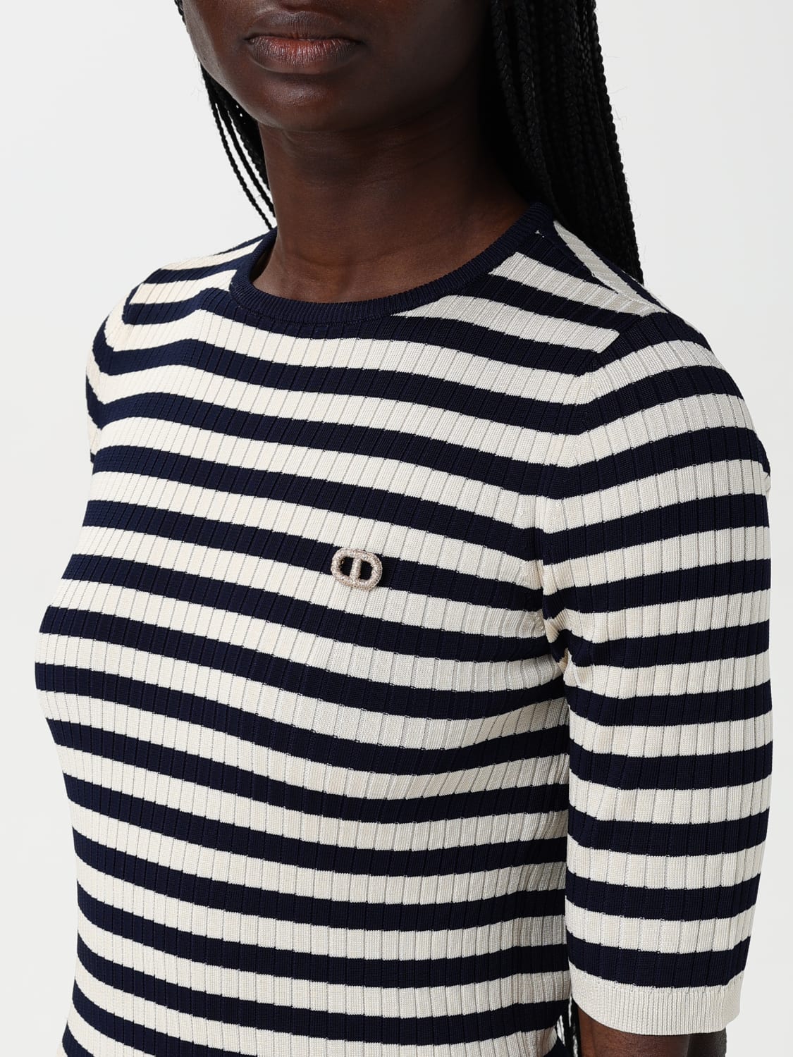 TWINSET SWEATER: Sweater woman Twinset, Blue - Img 4