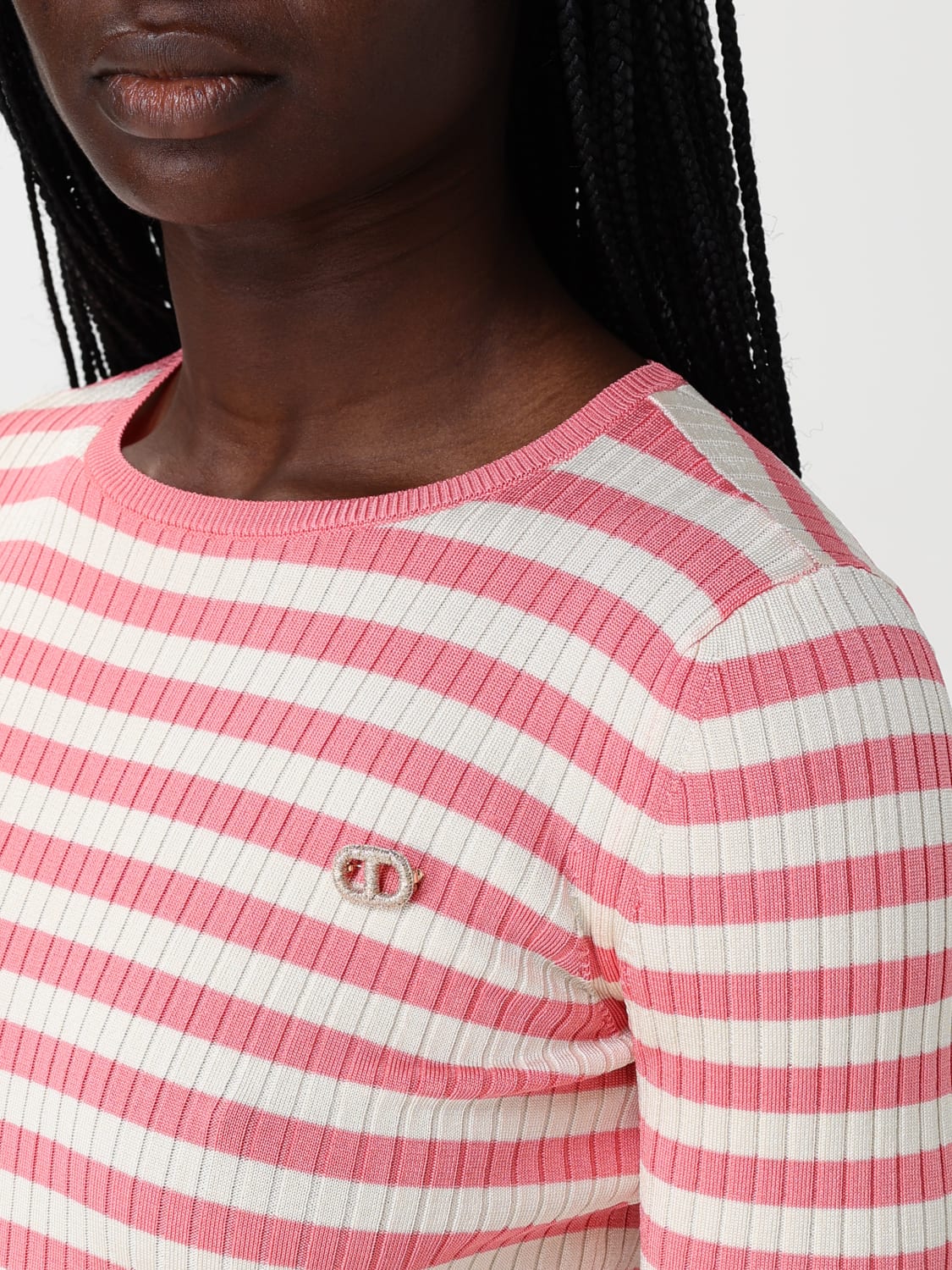 TWINSET SWEATER: Sweater woman Twinset, Peach - Img 3