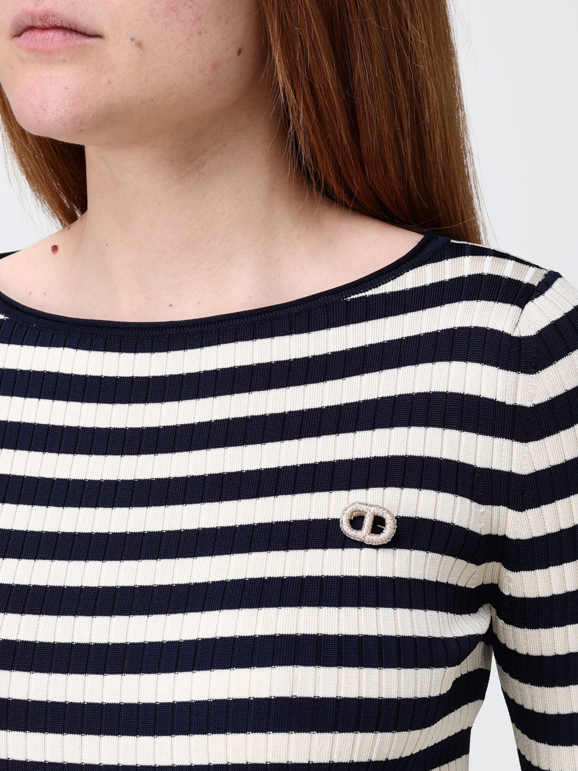 TWINSET SWEATER: Sweater woman Twinset, Blue - Img 3