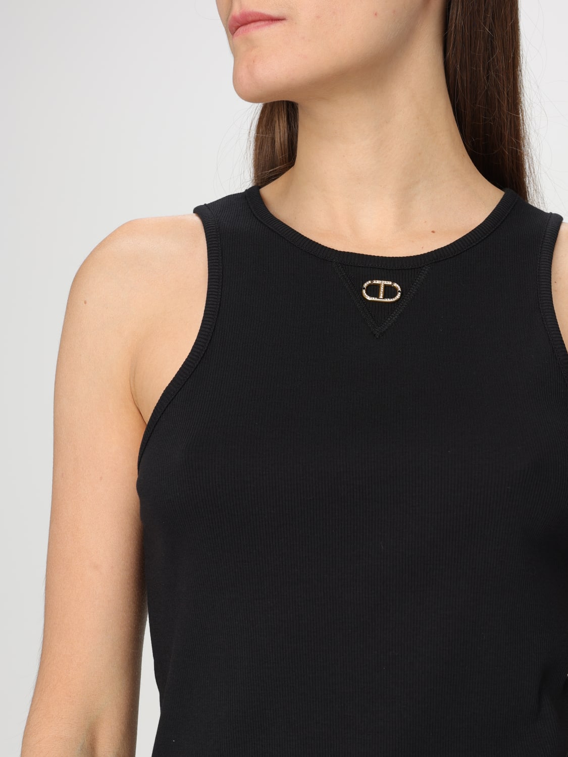 TWINSET 上衣: 上衣 女士 Twinset, 黑色 - Img 3