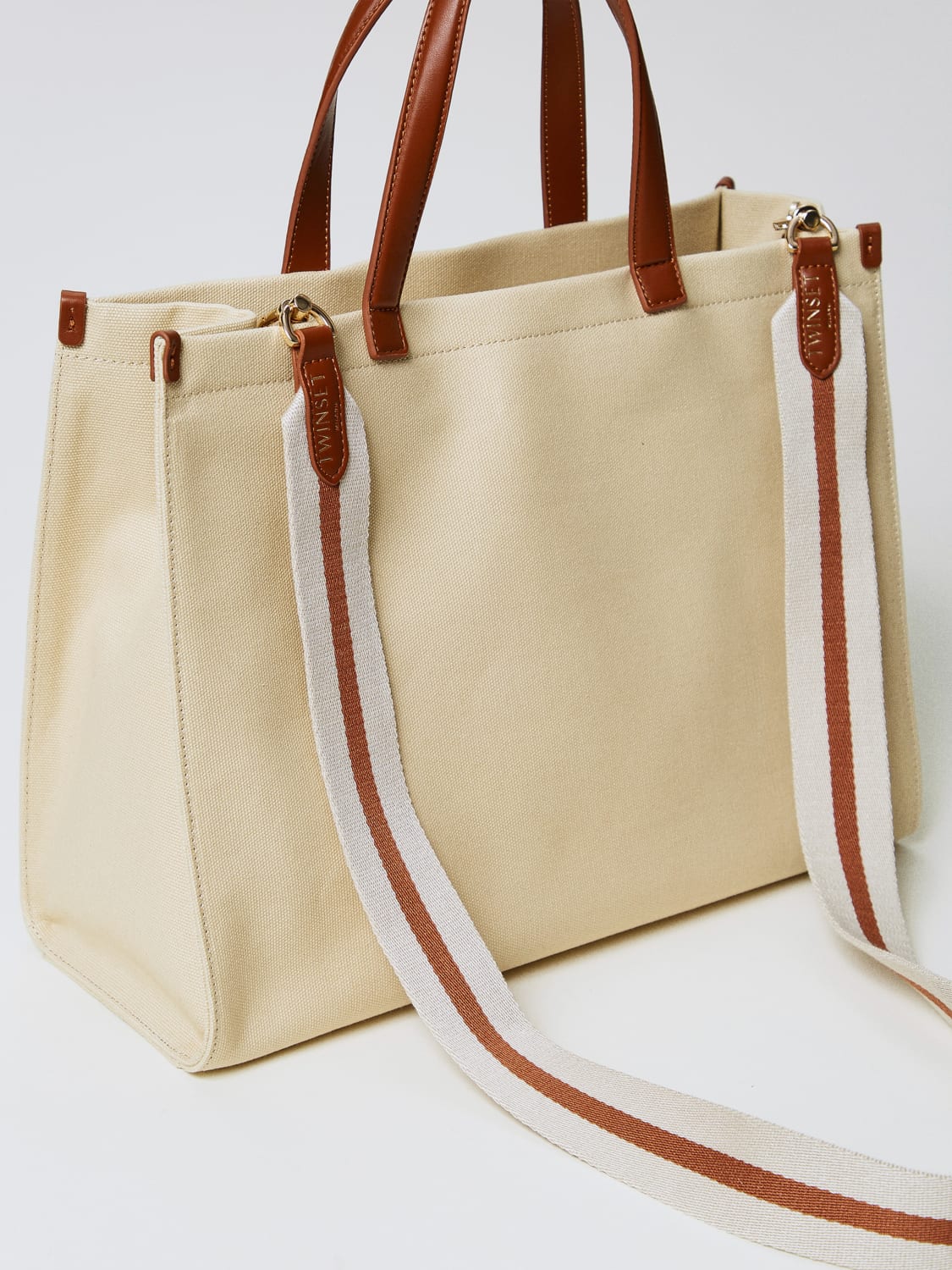 TWINSET SAC CABAS: Sac porté épaule femme Twinset, Beige - Img 2