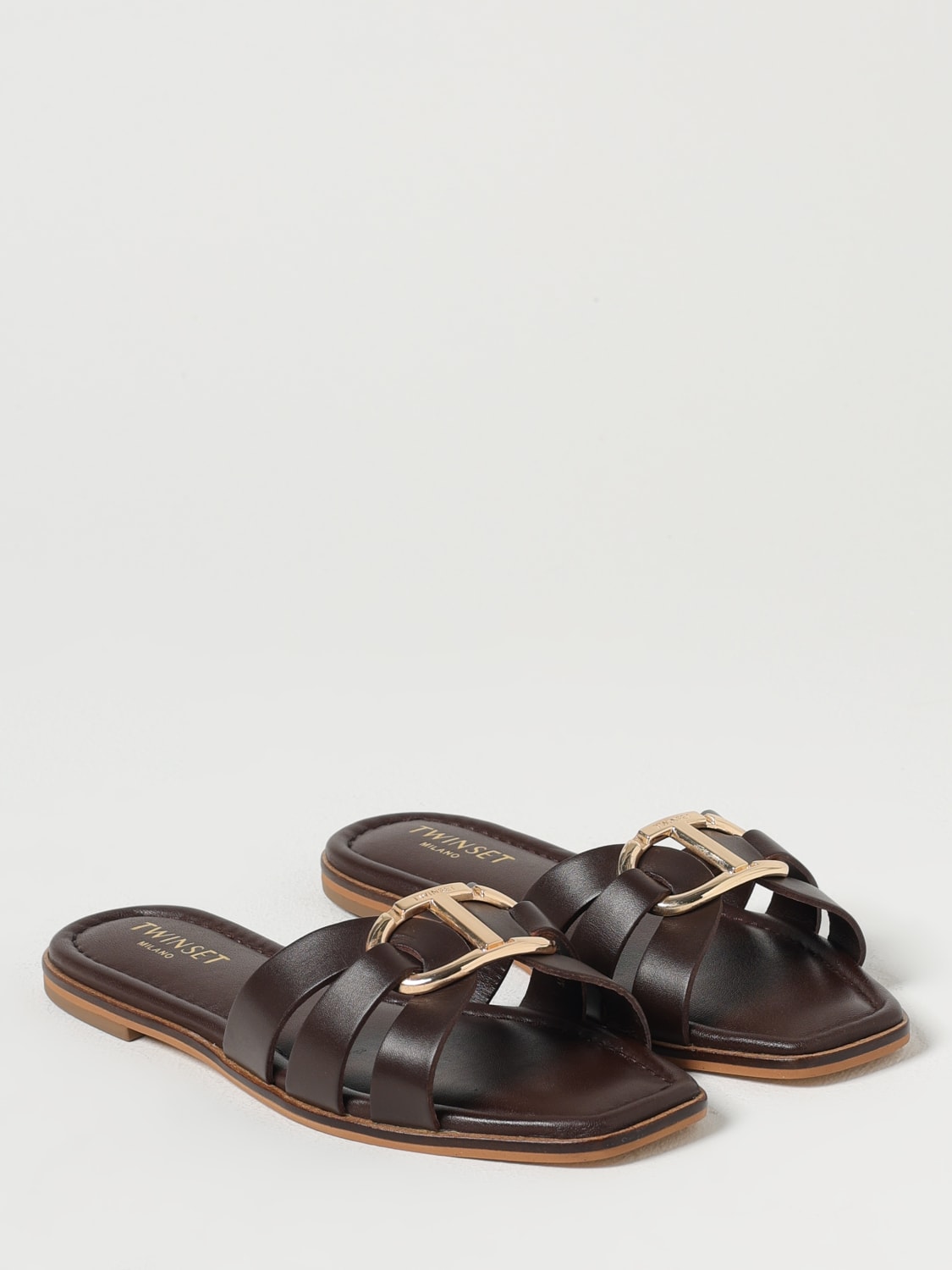 TWINSET HEELED SANDAL: Shoes woman Twinset, Brown - Img 2