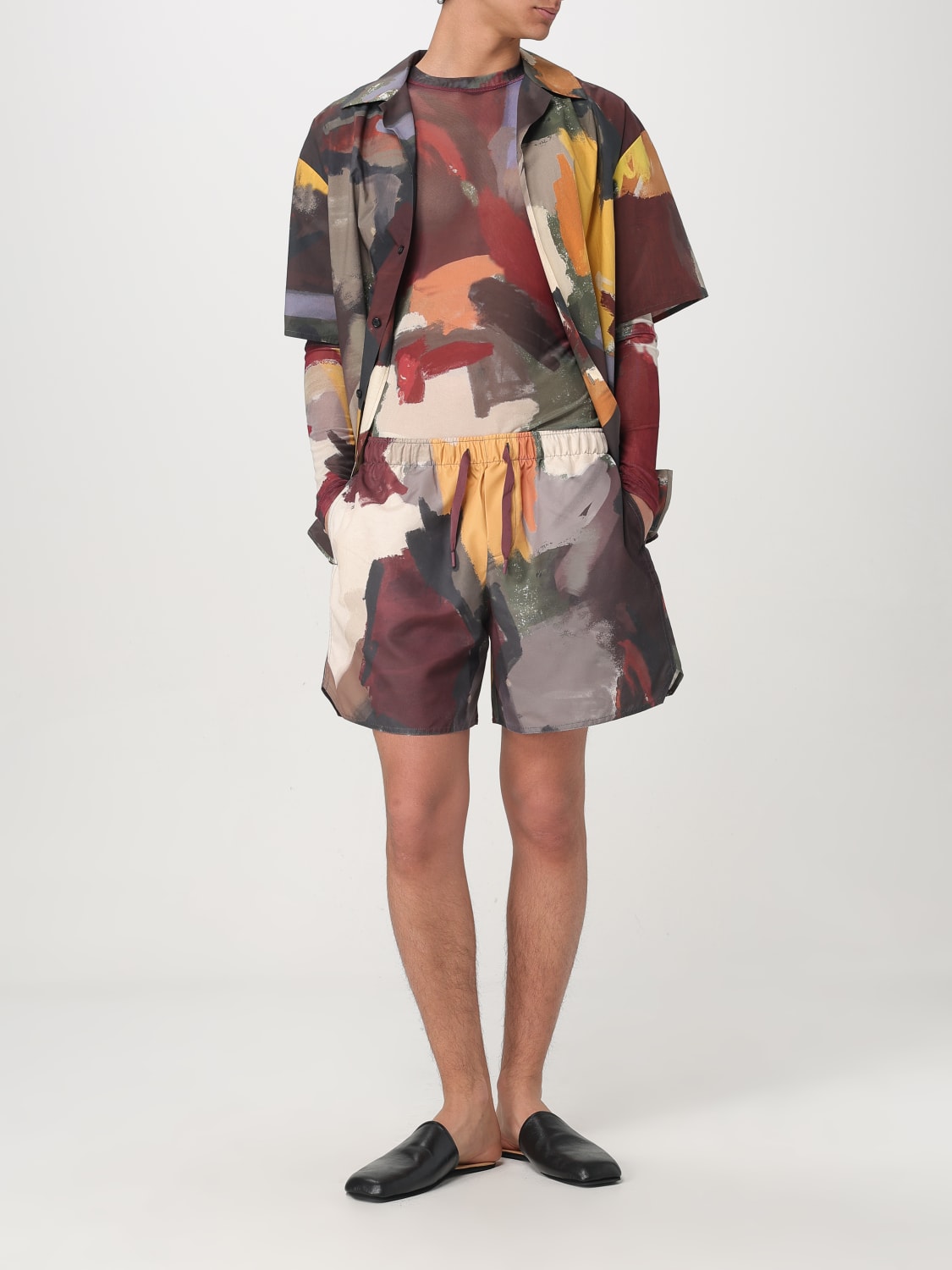 JW ANDERSON 衬衫: 衬衫 男士 Jw Anderson, 橄榄绿 - Img 2