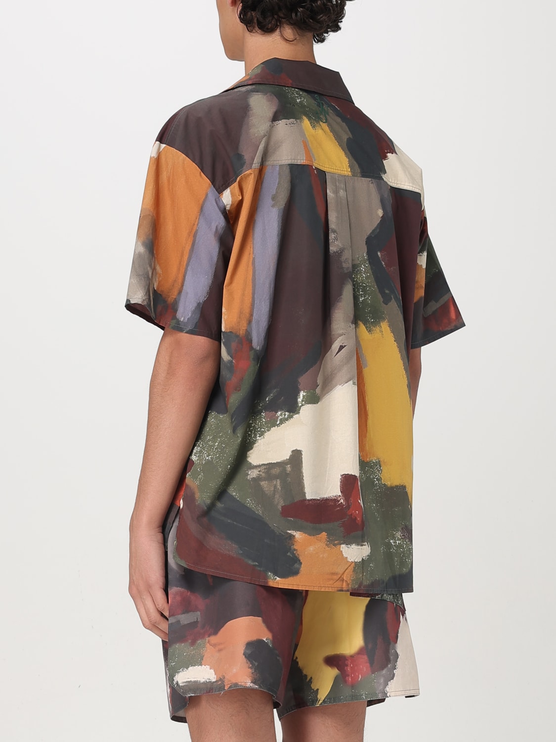 JW ANDERSON 衬衫: 衬衫 男士 Jw Anderson, 橄榄绿 - Img 3