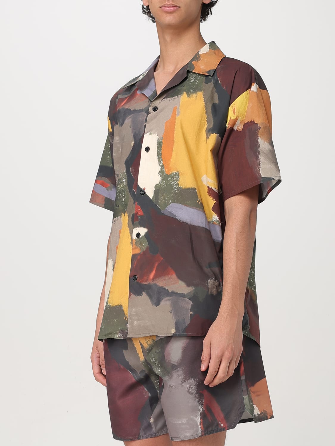 JW ANDERSON 衬衫: 衬衫 男士 Jw Anderson, 橄榄绿 - Img 4