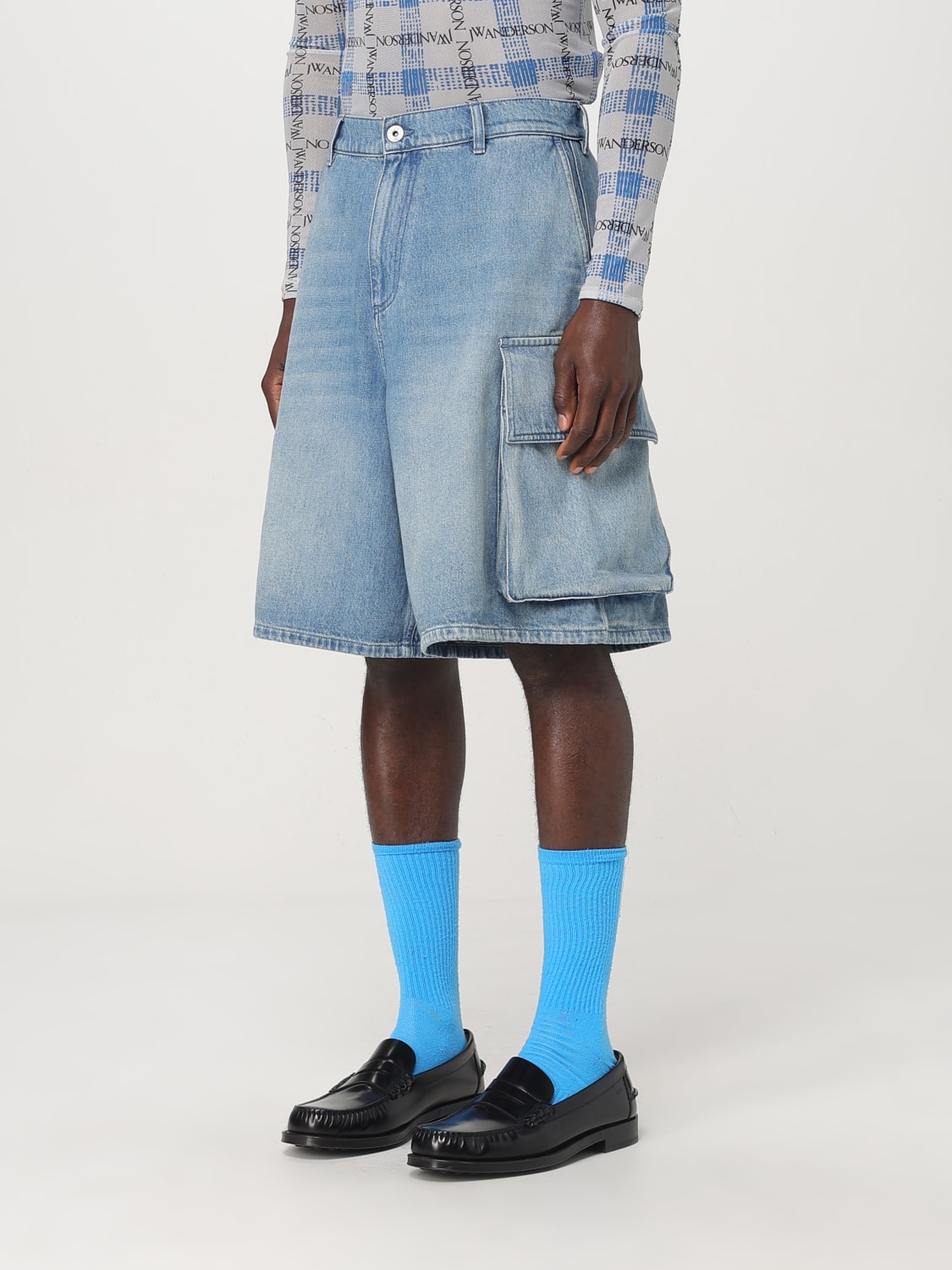 JW ANDERSON ШОРТЫ: Шорты Мужское Jw Anderson, Голубой - Img 4