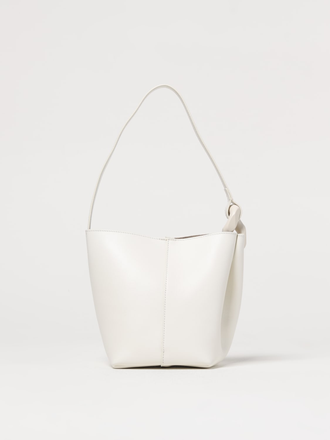 JW ANDERSON BORSA MINI: Borsa The JWA Corner Small JW Anderson in pelle , Bianco - Img 1