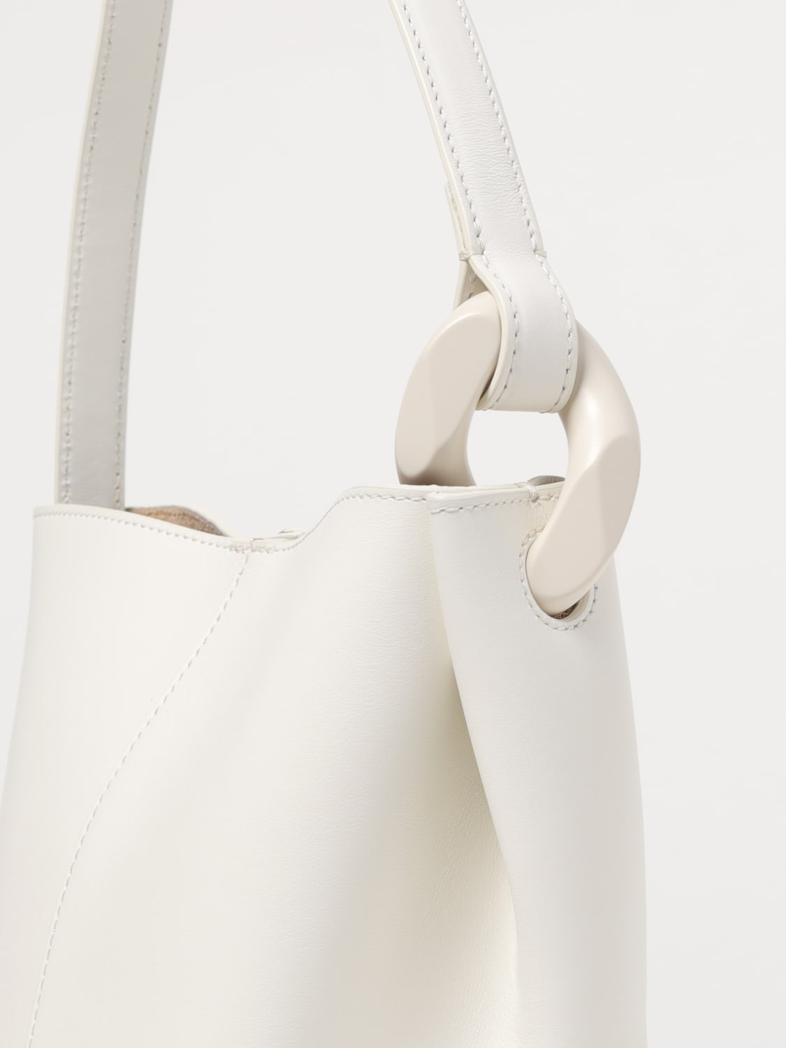 JW ANDERSON BORSA MINI: Borsa The JWA Corner Small JW Anderson in pelle , Bianco - Img 4
