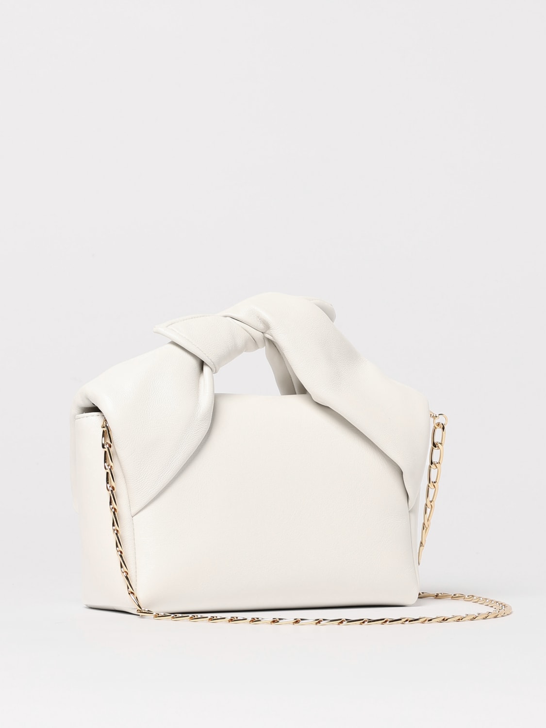 JW ANDERSON BORSA MINI: Borsa Bow Twister Mini JW Anderson in nappa , Bianco - Img 3