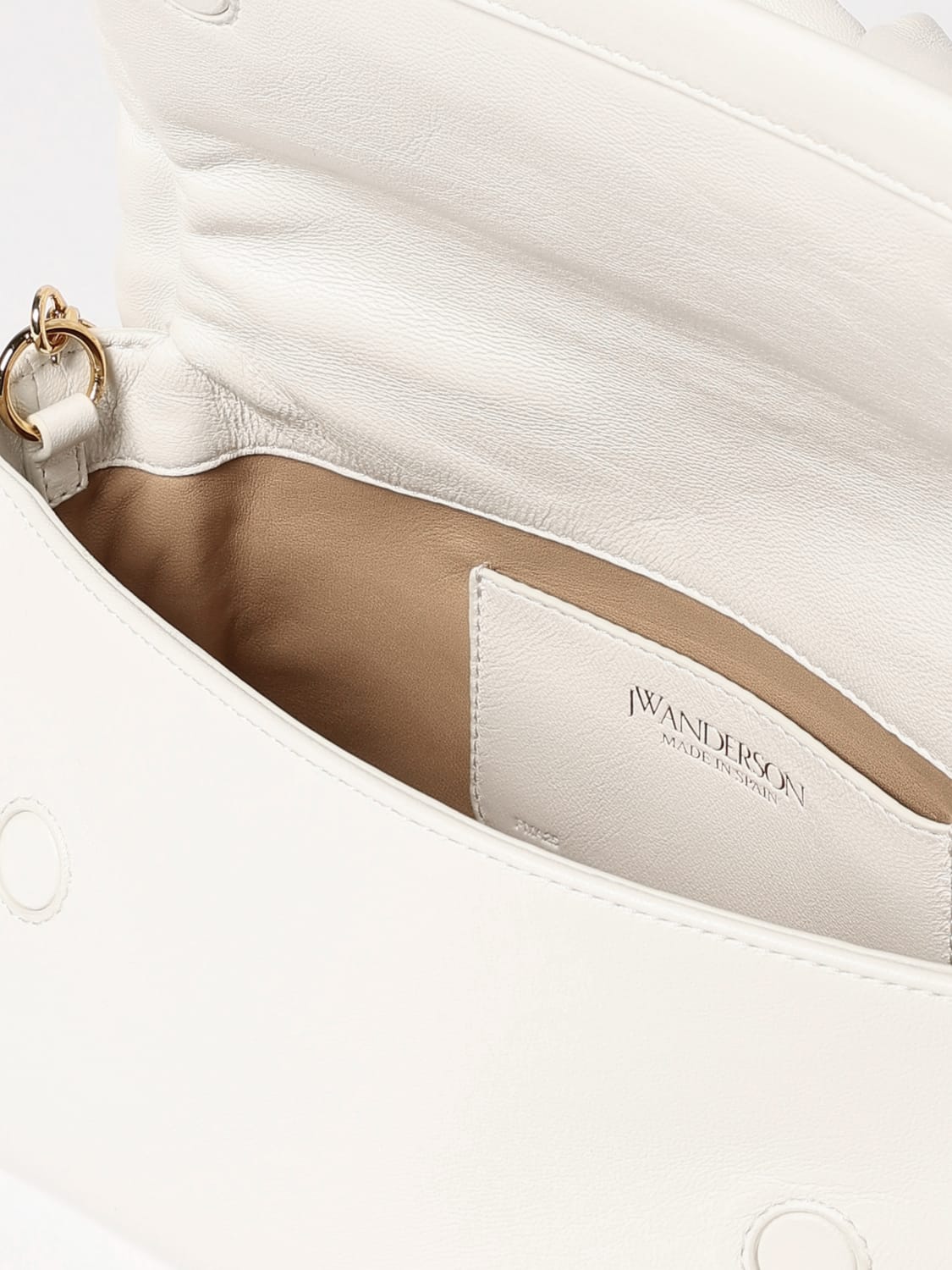 JW ANDERSON BORSA MINI: Borsa Bow Twister Mini JW Anderson in nappa , Bianco - Img 5