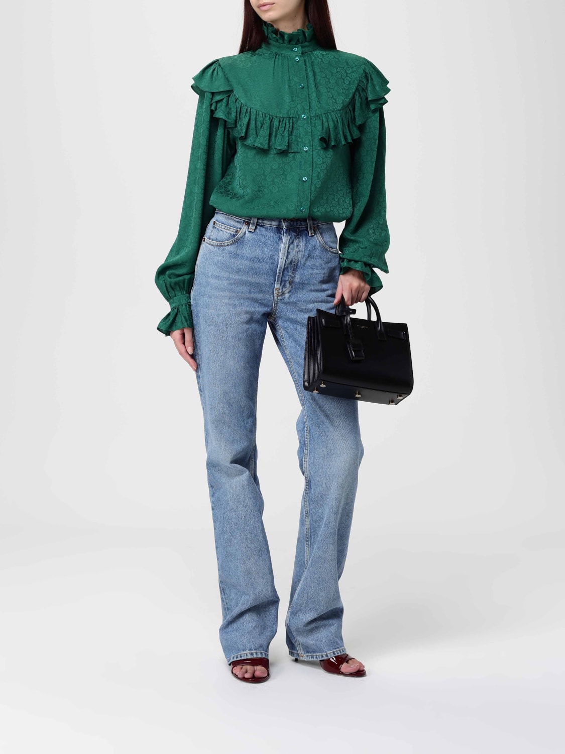 SAINT LAURENT MINI BAG: Shoulder bag woman Saint Laurent, Black - Img 2