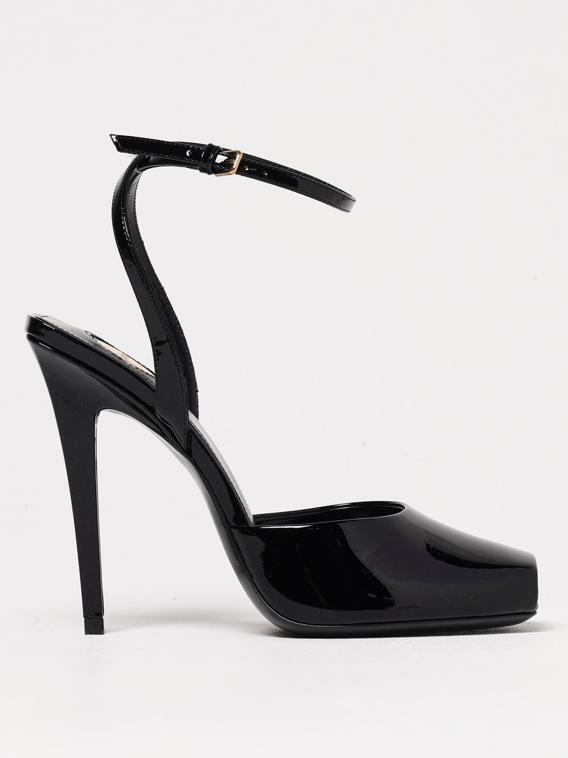 SAINT LAURENT SANDALI CON TACCO: Sandalo Le Scandale Saint Laurent in vernice , Nero - Img 1