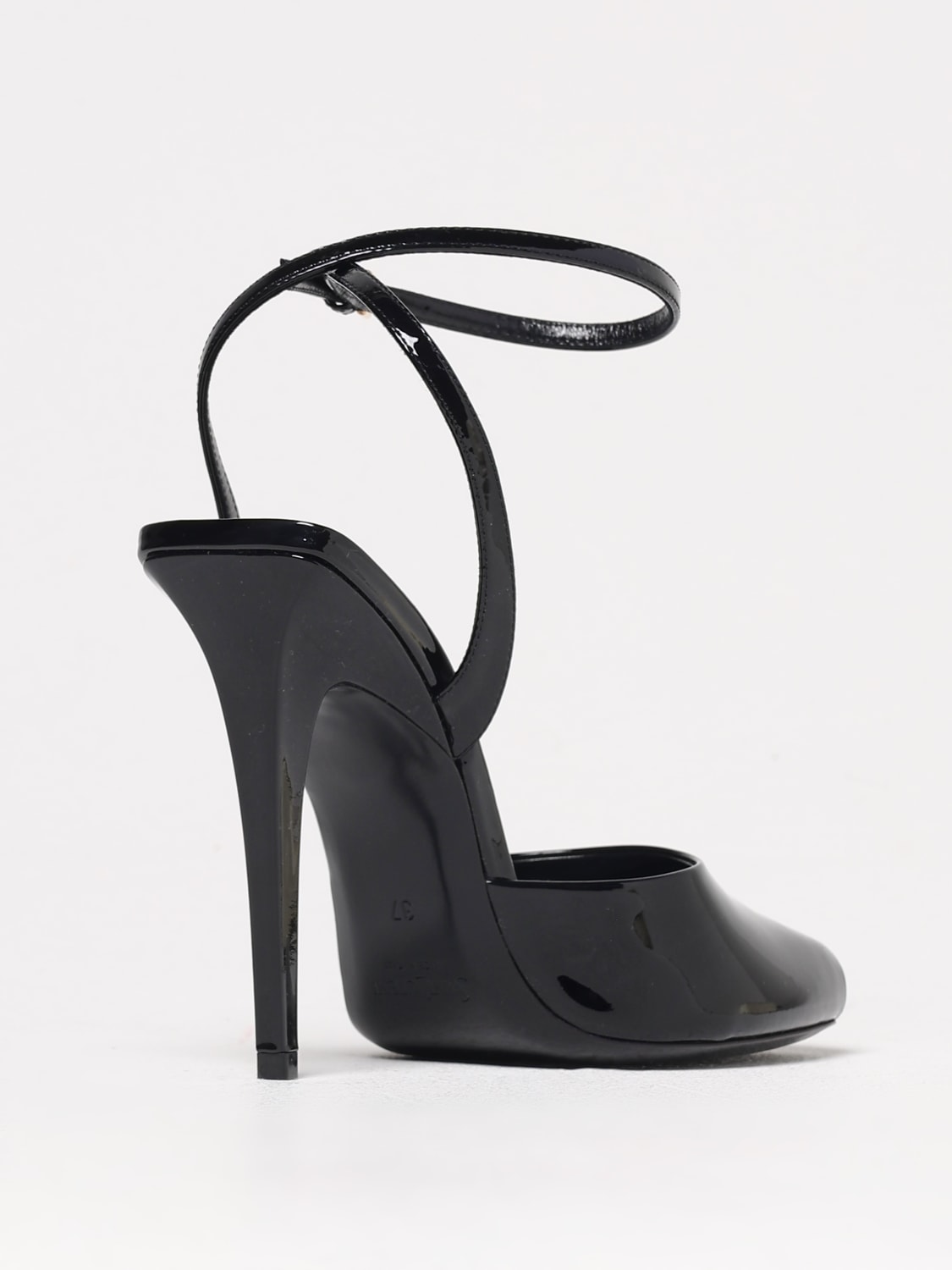 SAINT LAURENT SANDALI CON TACCO: Sandalo Le Scandale Saint Laurent in vernice , Nero - Img 3
