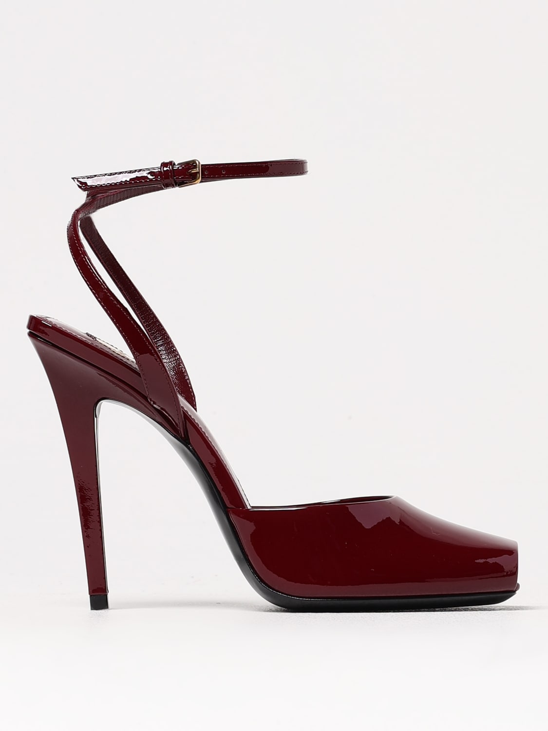 SAINT LAURENT HEELED SANDAL: Shoes woman Saint Laurent, Burgundy - Img 1