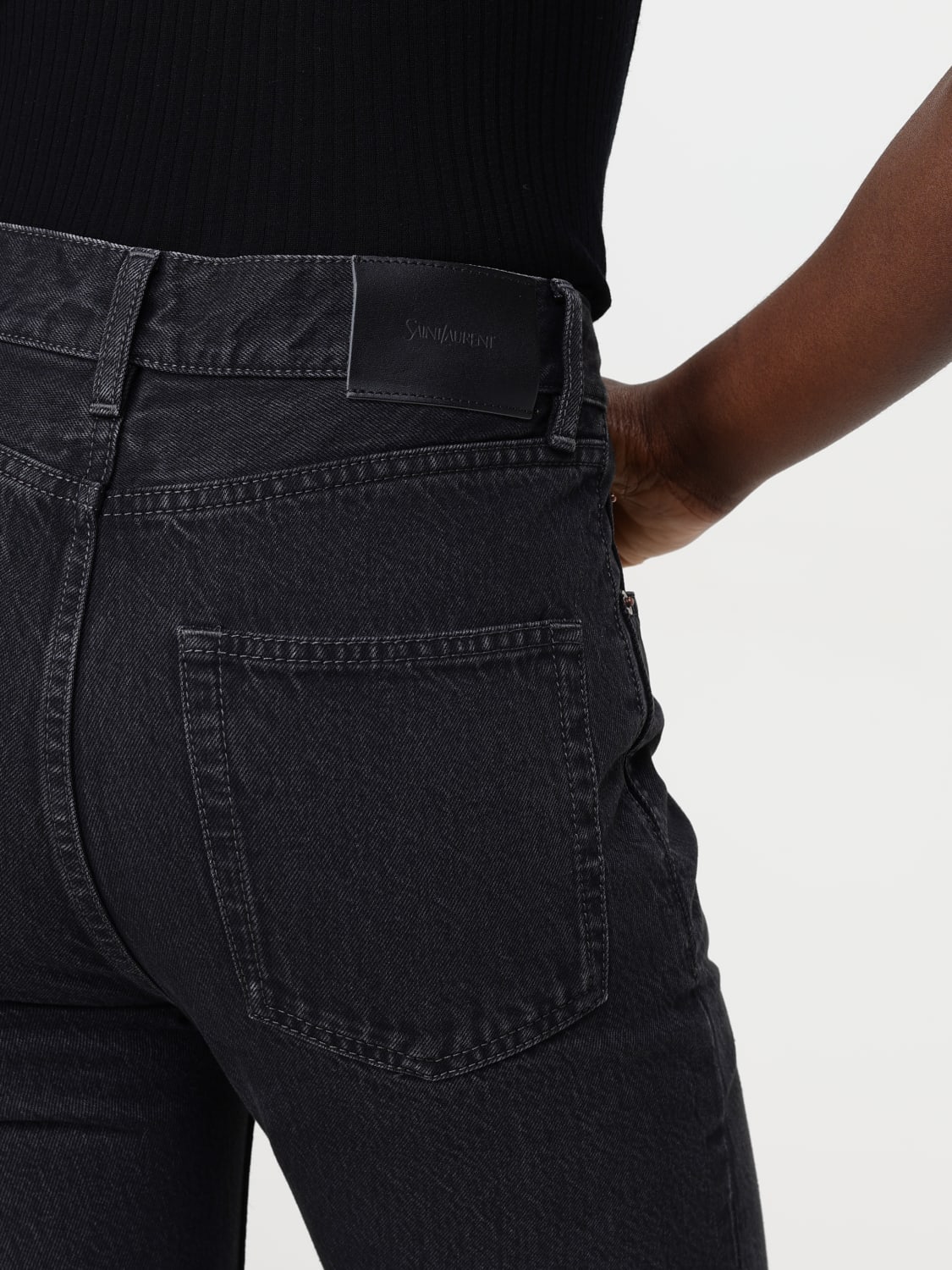 SAINT LAURENT: Jeans woman - Black | Saint Laurent jeans