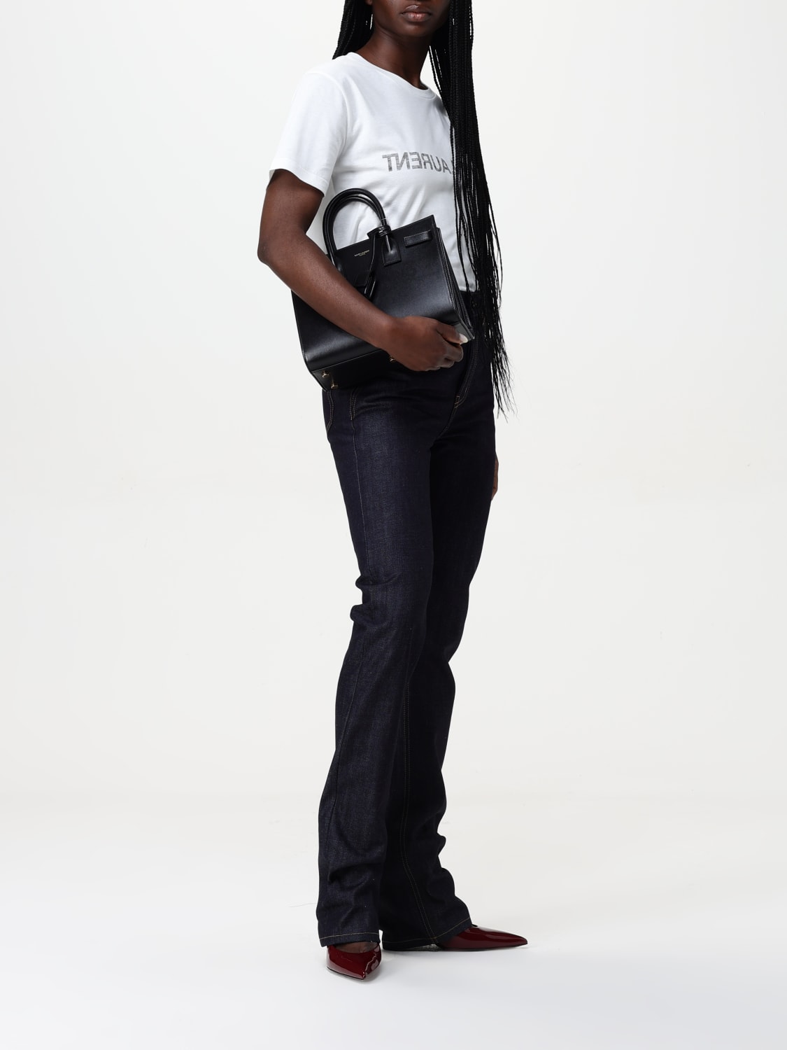 SAINT LAURENT JEANS: Jeans woman Saint Laurent, Blue - Img 2