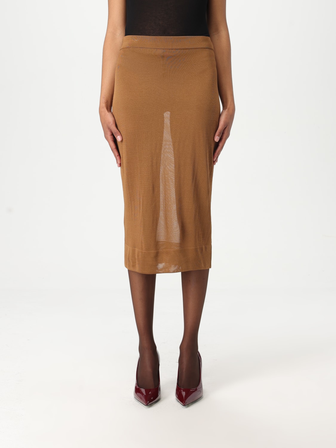 SAINT LAURENT SKIRT: Skirt woman Saint Laurent, Beige - Img 1