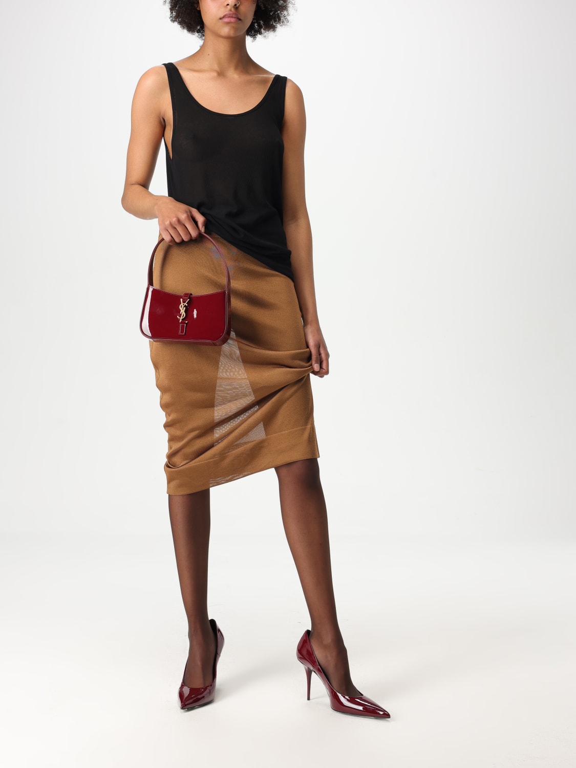 スカート SAINT LAURENT Woman Skirt Beige 811119 Y75YK 2520 SAINT LAURENT: Skirt woman - Beige | Saint Laurent skirt