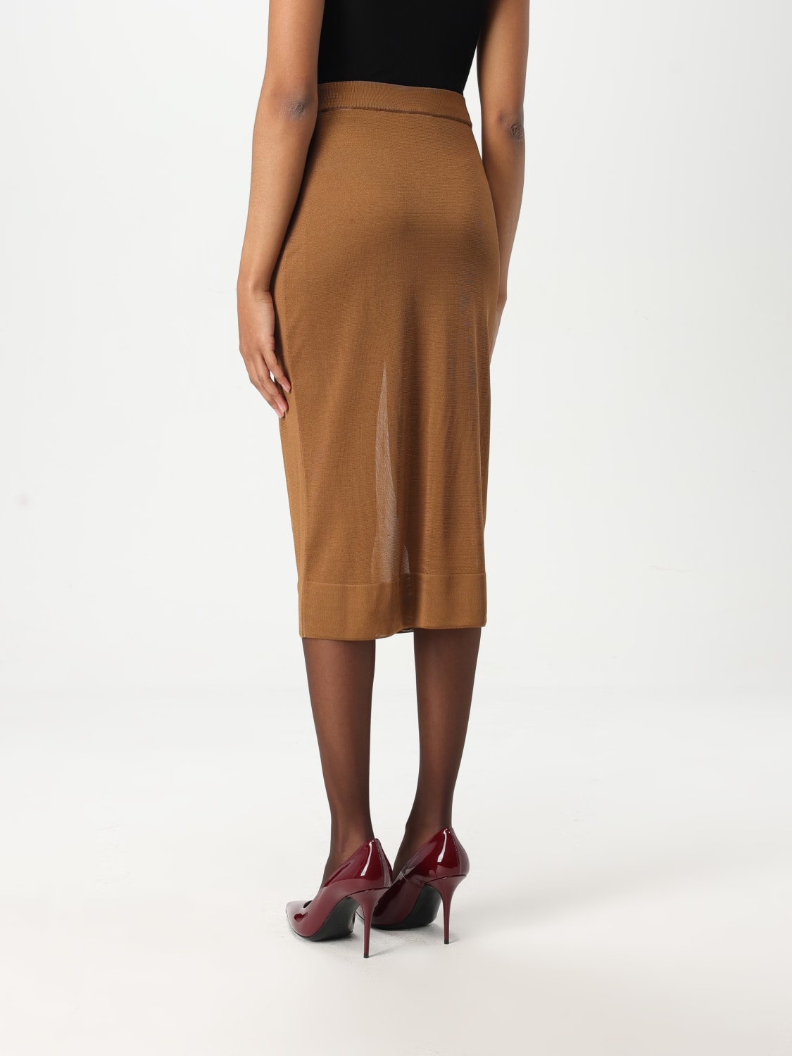 SAINT LAURENT SKIRT: Skirt woman Saint Laurent, Beige - Img 3