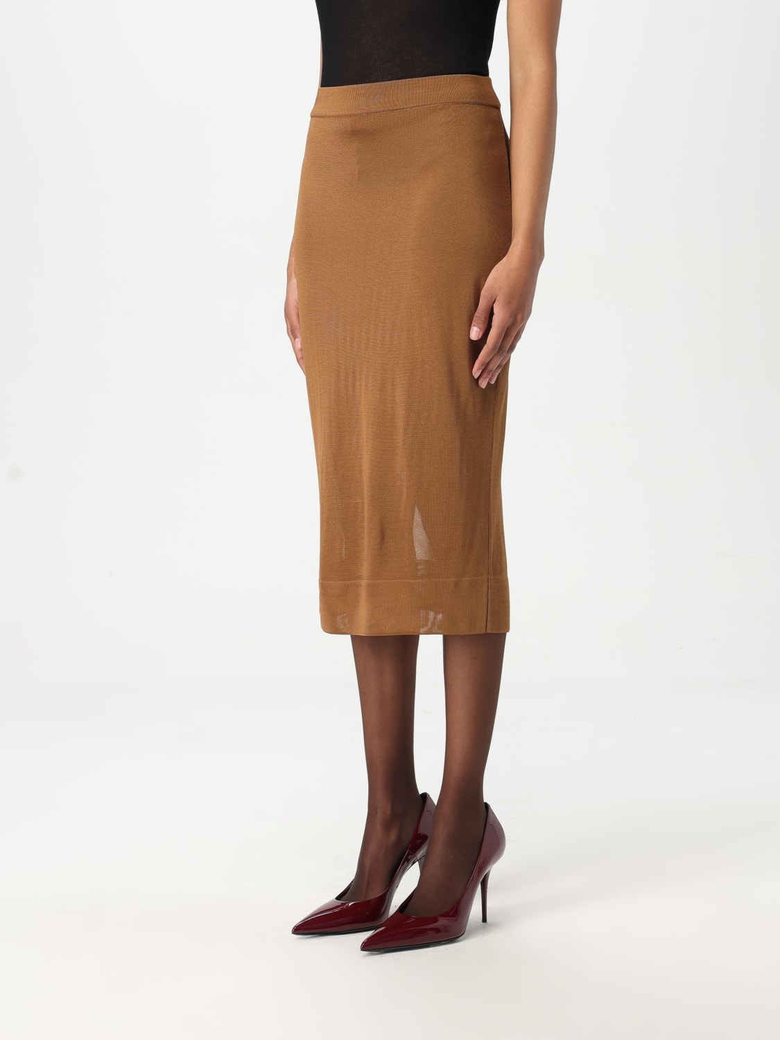 SAINT LAURENT SKIRT: Skirt woman Saint Laurent, Beige - Img 4