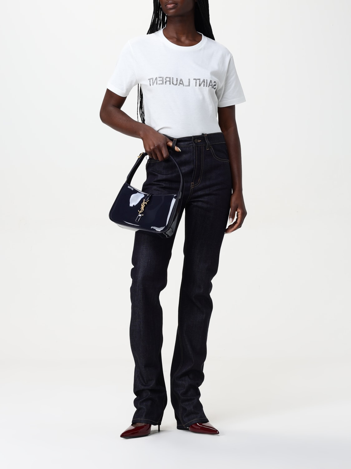 SAINT LAURENT T-SHIRT: T-shirt woman Saint Laurent, White - Img 2