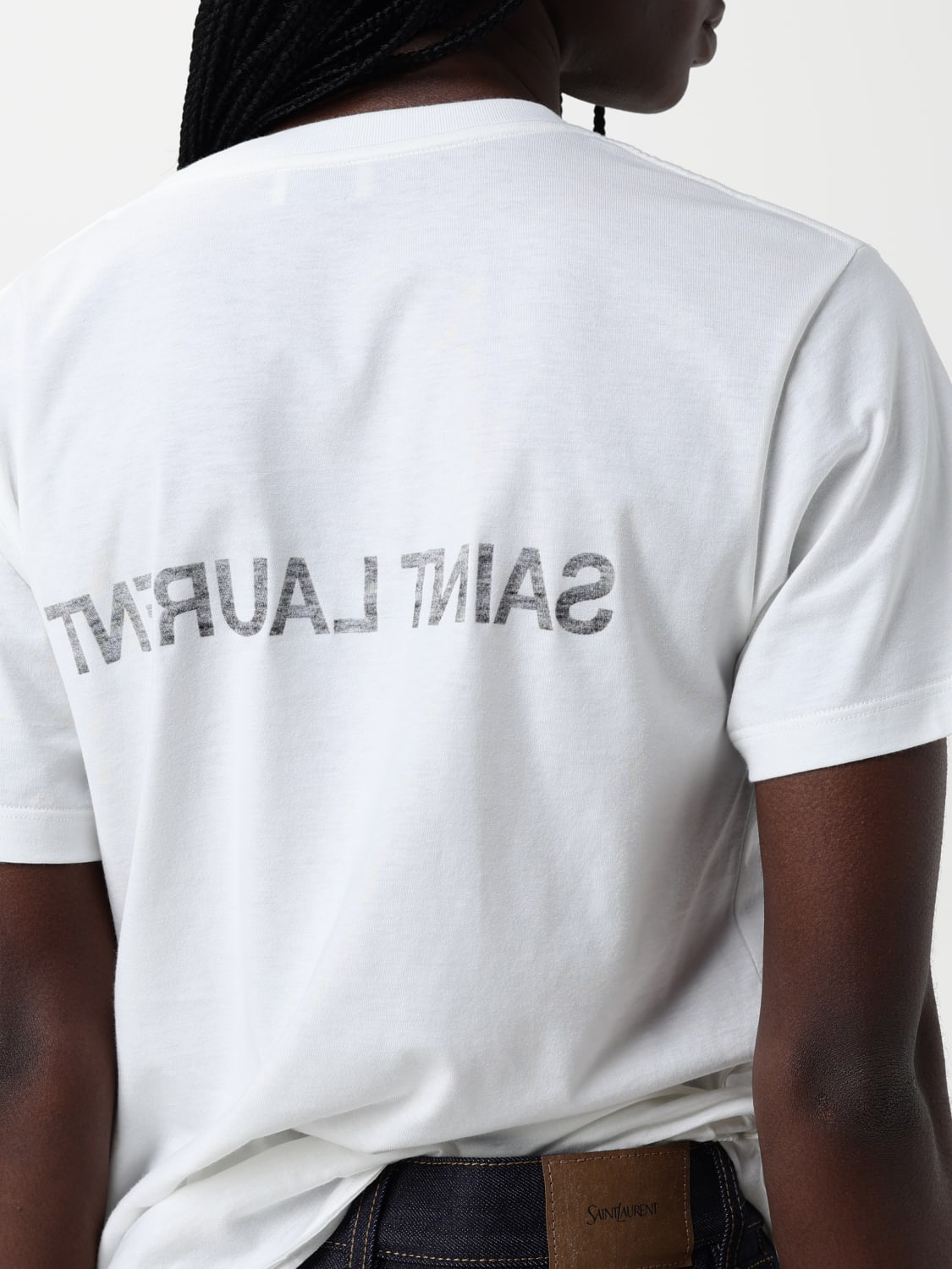 SAINT LAURENT T-SHIRT: T-shirt woman Saint Laurent, White - Img 5