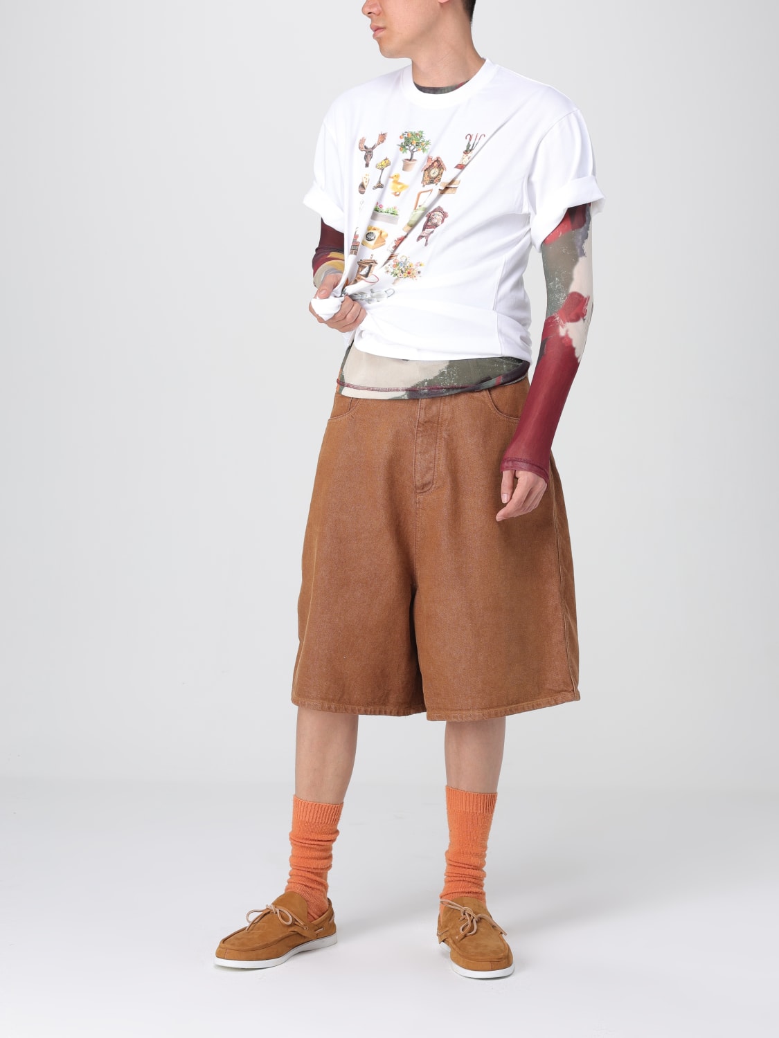 JW ANDERSON SHORTS: Jeans men Jw Anderson, Rust - Img 2