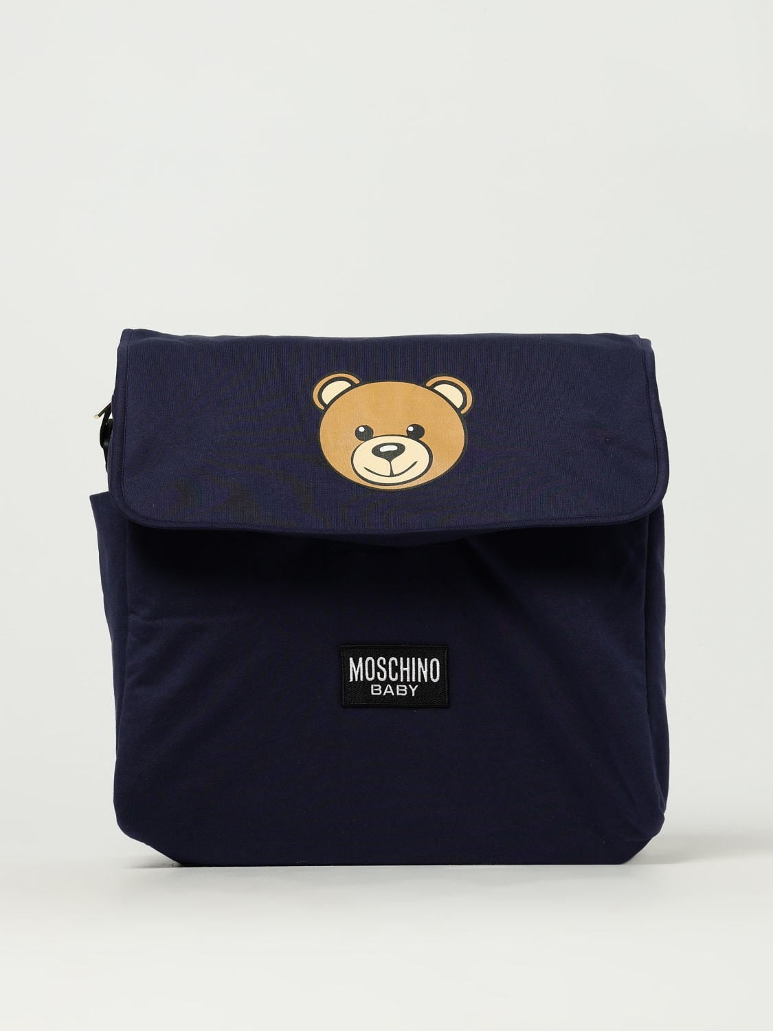 MOSCHINO BLANKET SET: Bag kids Moschino, Blue - Img 1