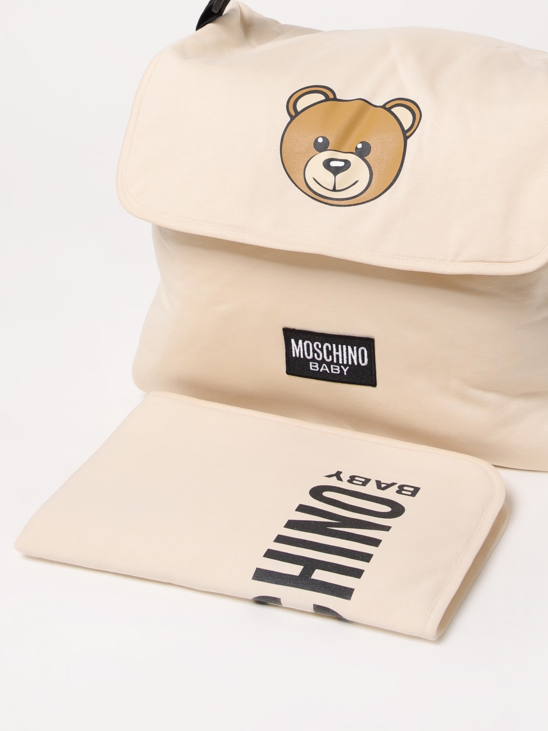 MOSCHINO BLANKET SET: Bag kids Moschino, Beige - Img 3
