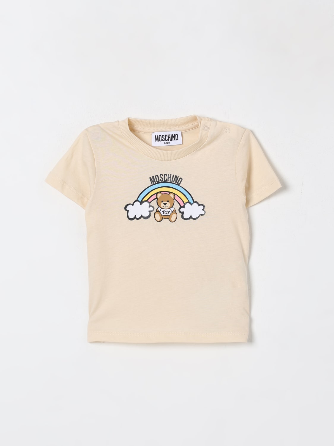 MOSCHINO T-SHIRT: T-shirt kids Moschino, Beige - Img 1