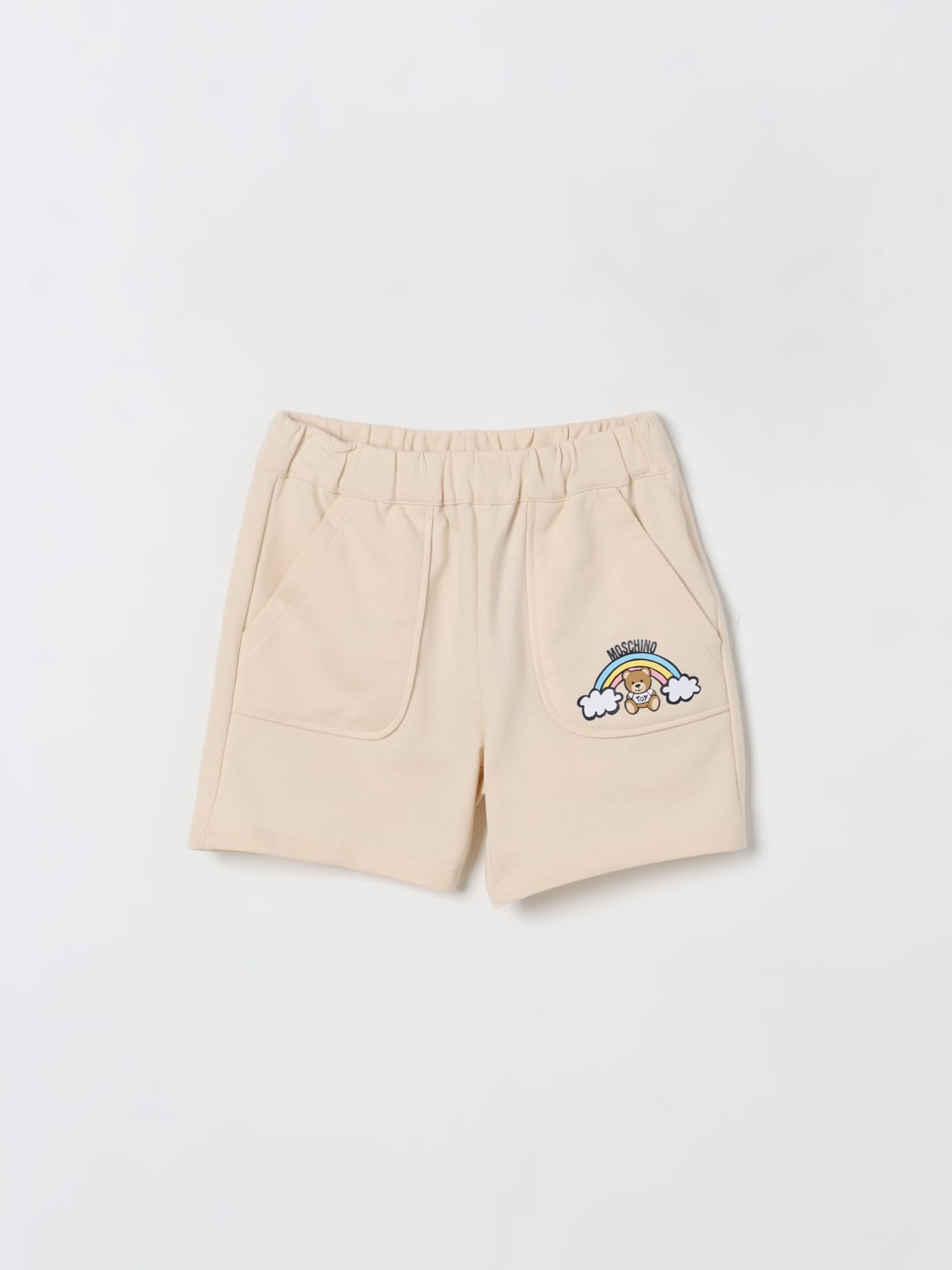 MOSCHINO SHORTS: Shorts kids Moschino, Beige - Img 1