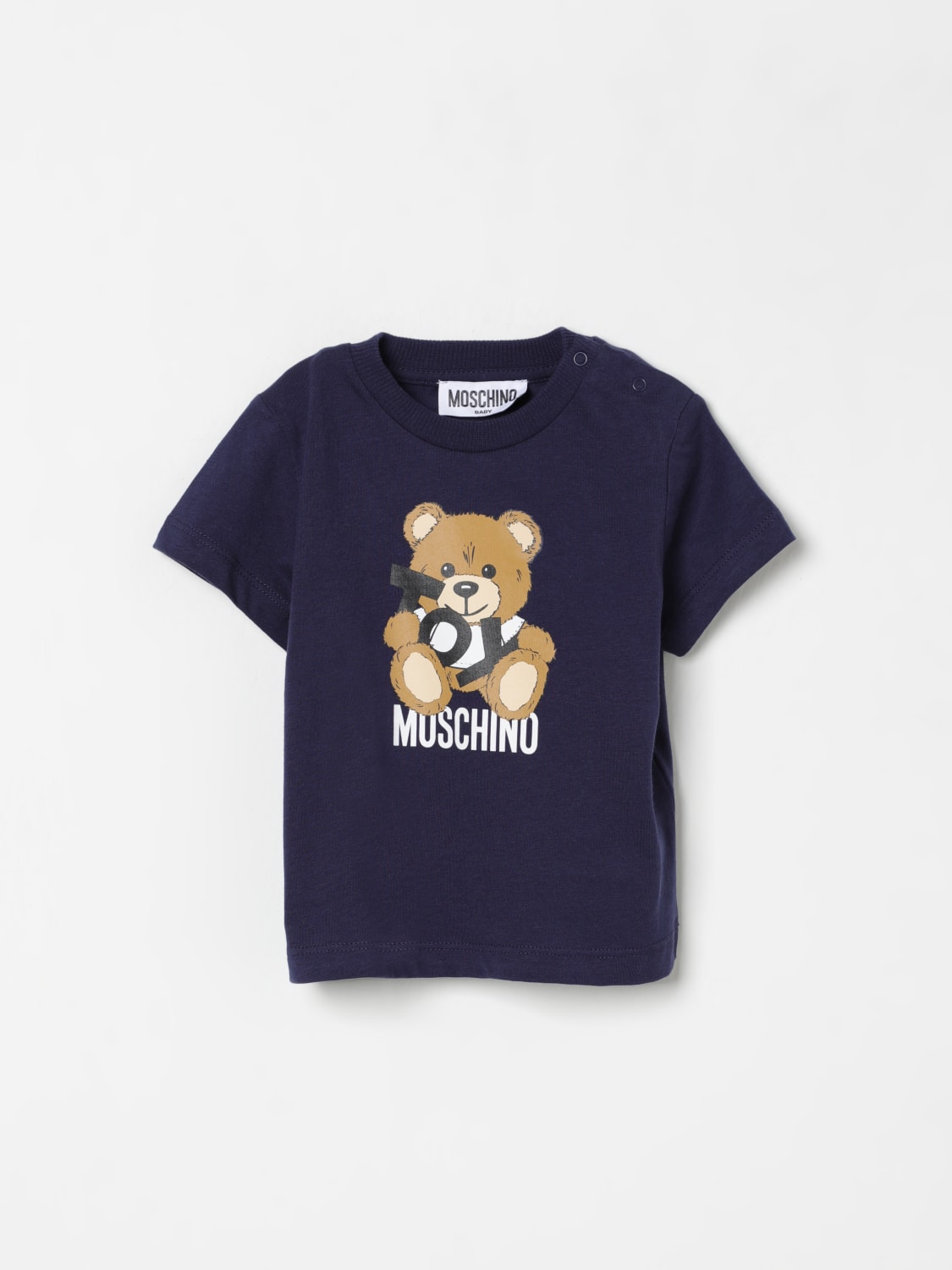 MOSCHINO T-SHIRT: T-shirt kids Moschino, Navy - Img 1