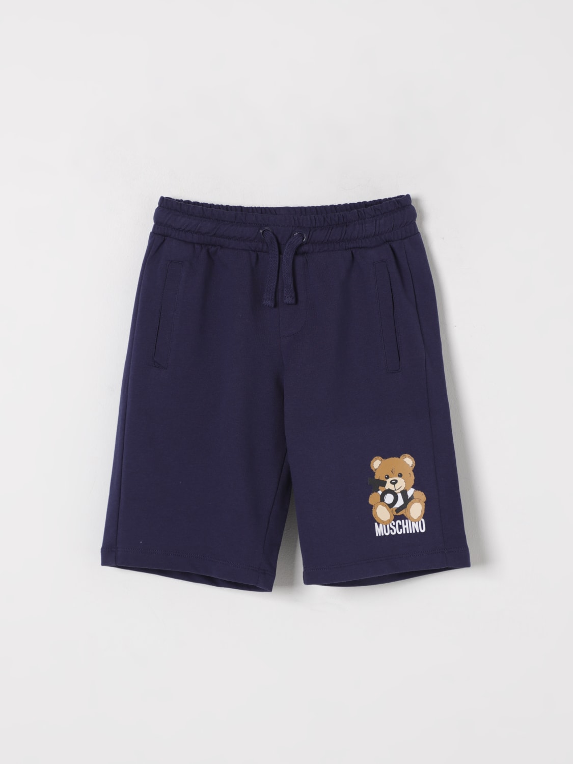 MOSCHINO SHORTS: Shorts kids Moschino, Navy - Img 1