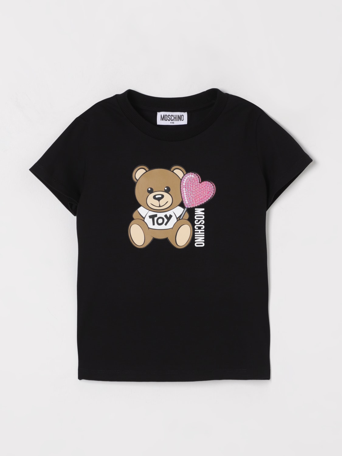 MOSCHINO T-SHIRT: T-shirt kinder Moschino, Schwarz - Img 1