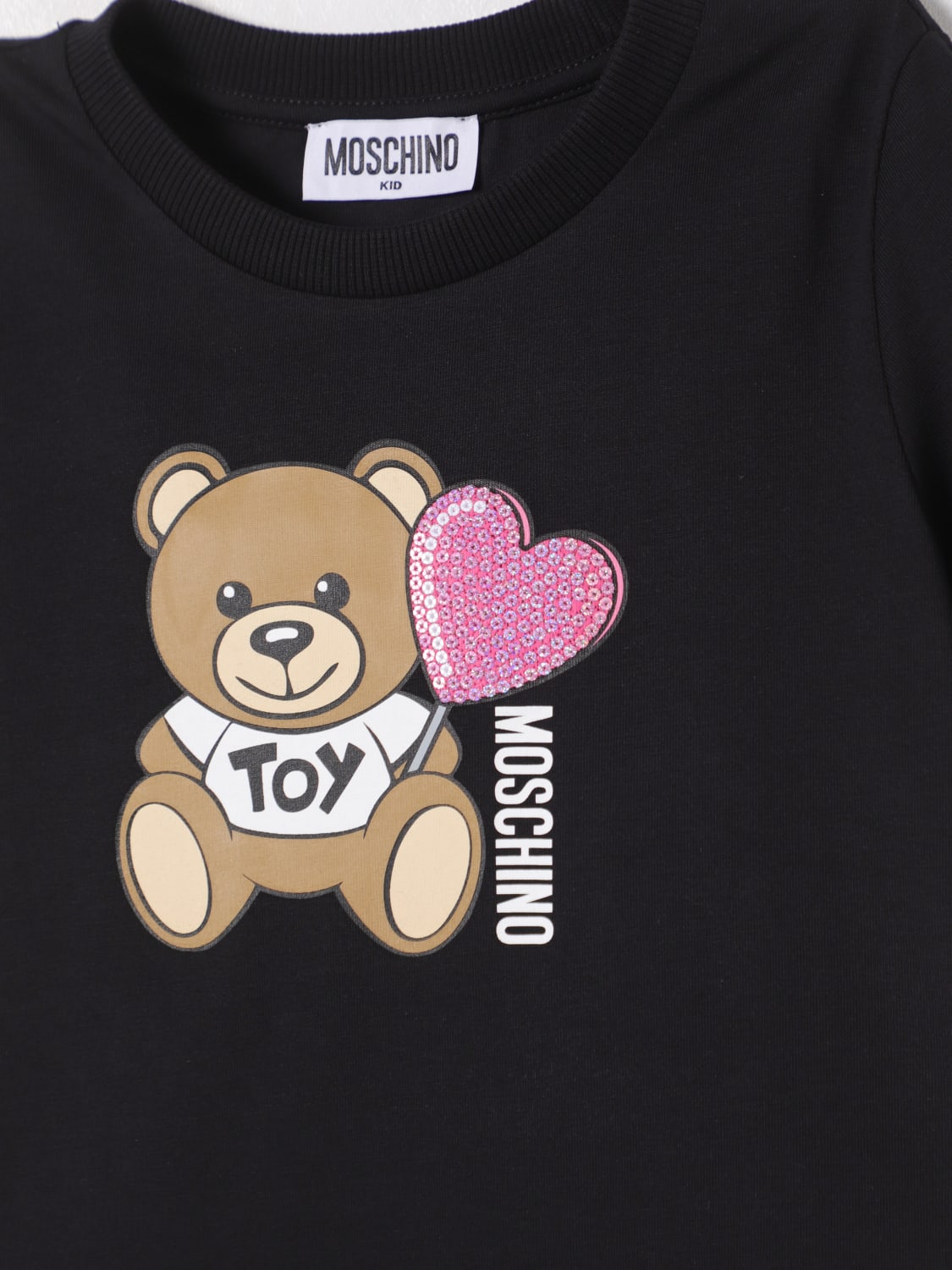 MOSCHINO T-SHIRT: T-shirt kinder Moschino, Schwarz - Img 3