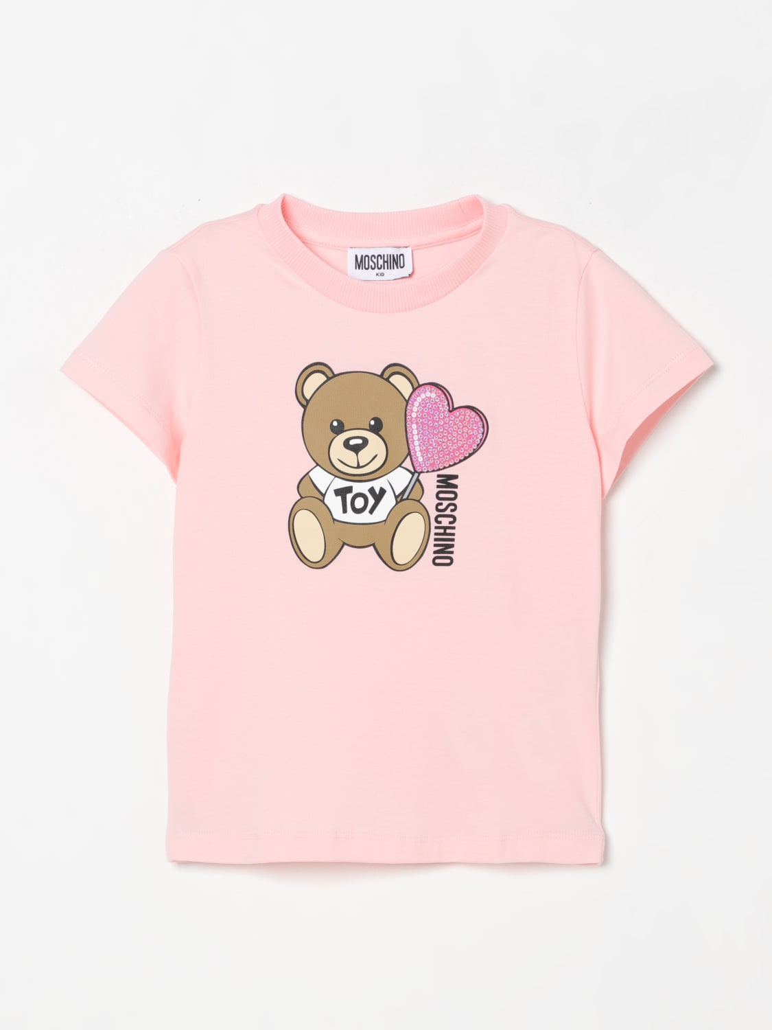MOSCHINO T-SHIRT: T-shirt kinder Moschino, Pink - Img 1