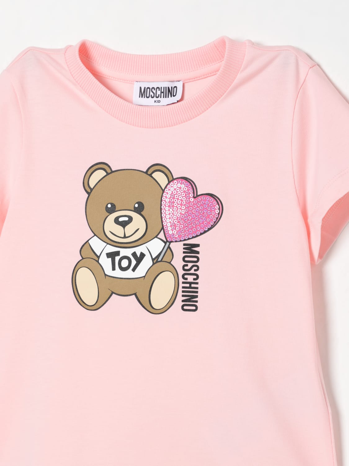MOSCHINO T-SHIRT: T-shirt kinder Moschino, Pink - Img 3
