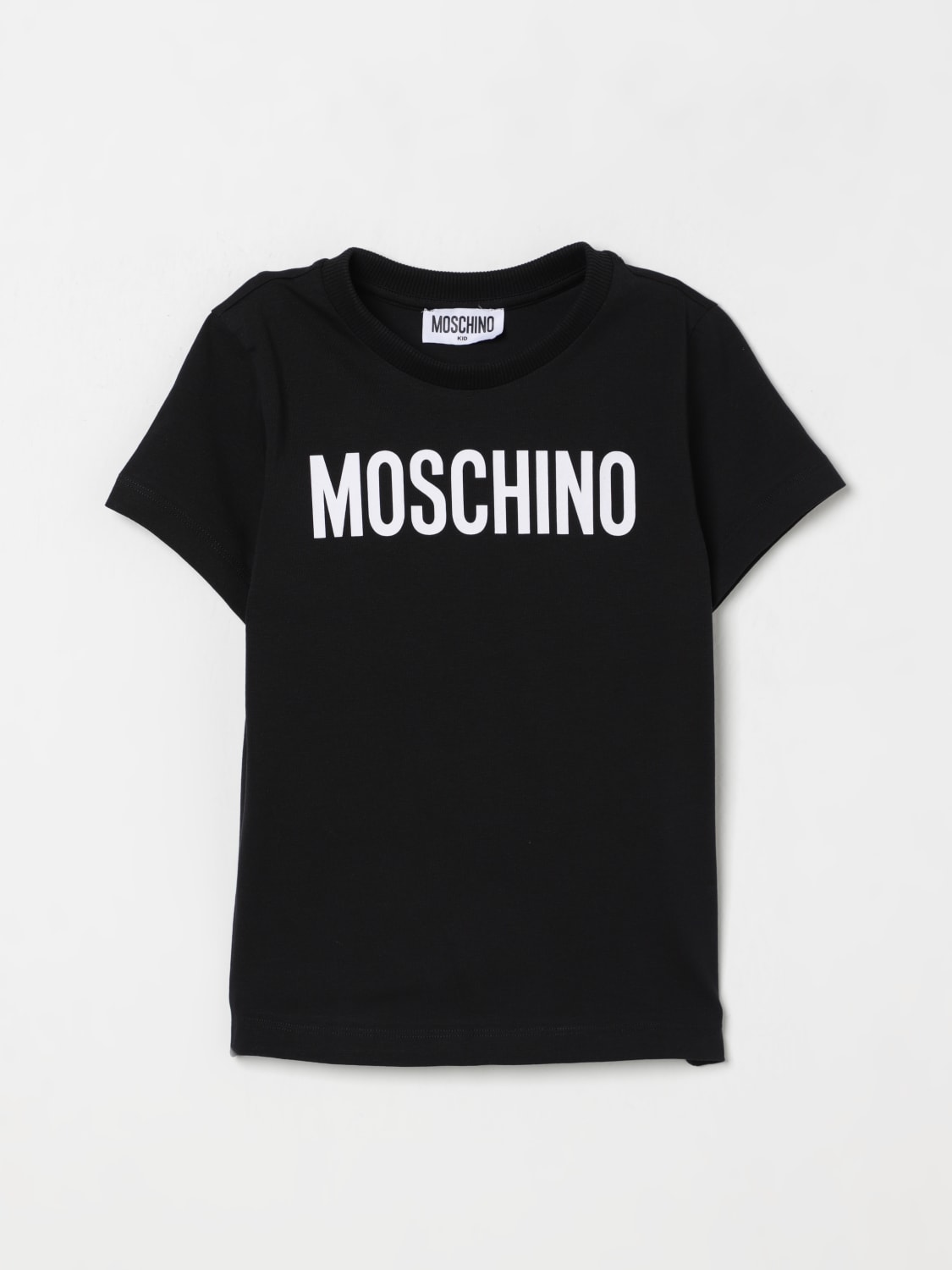 MOSCHINO T-SHIRT: T-shirt in cotone con logo Moschino, Nero - Img 1