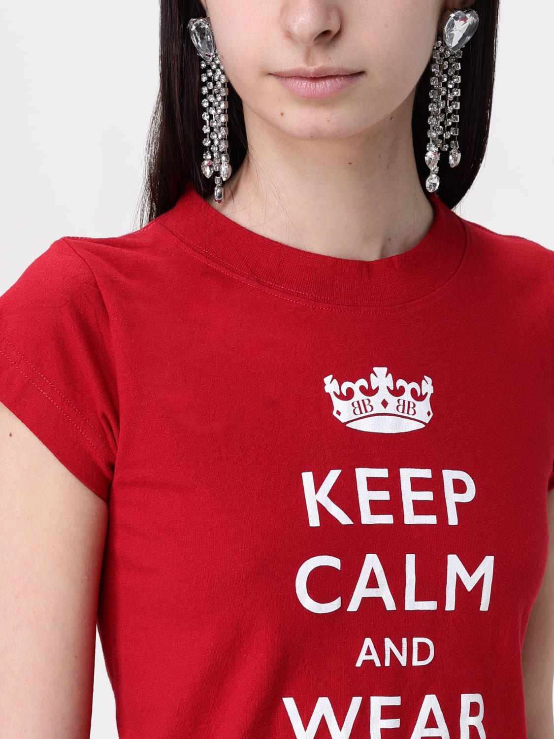 Tシャツ・カットソー BALENCIAGA Woman T-Shirt Red 807341TRVC7 6540 BALENCIAGA: T-shirt woman - Red | Balenciaga t-shirt