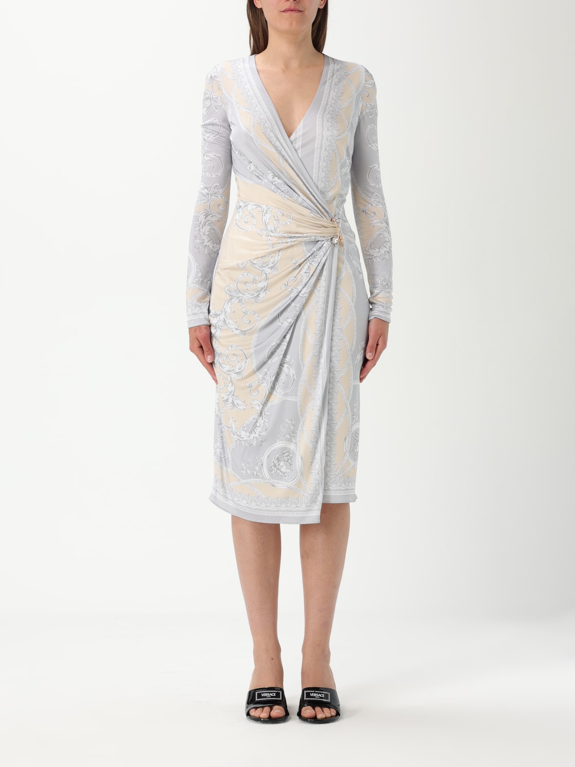 VERSACE DRESS: Dress woman Versace, Champagne - Img 1