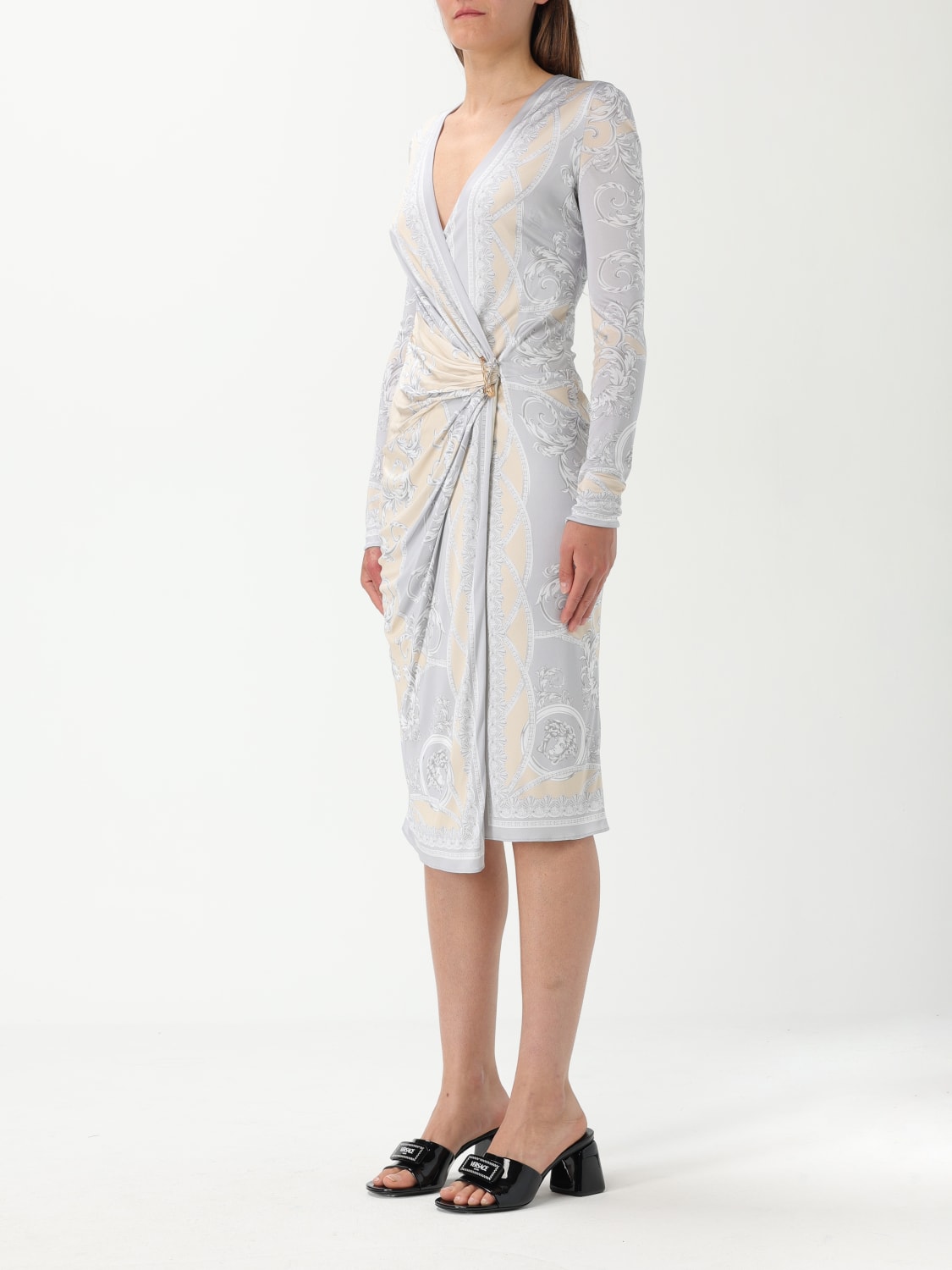 VERSACE DRESS: Dress woman Versace, Champagne - Img 3