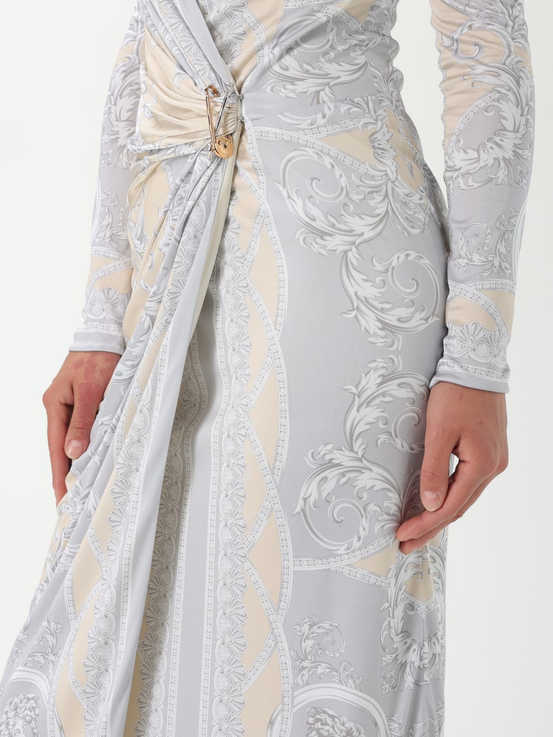 VERSACE DRESS: Dress woman Versace, Champagne - Img 4