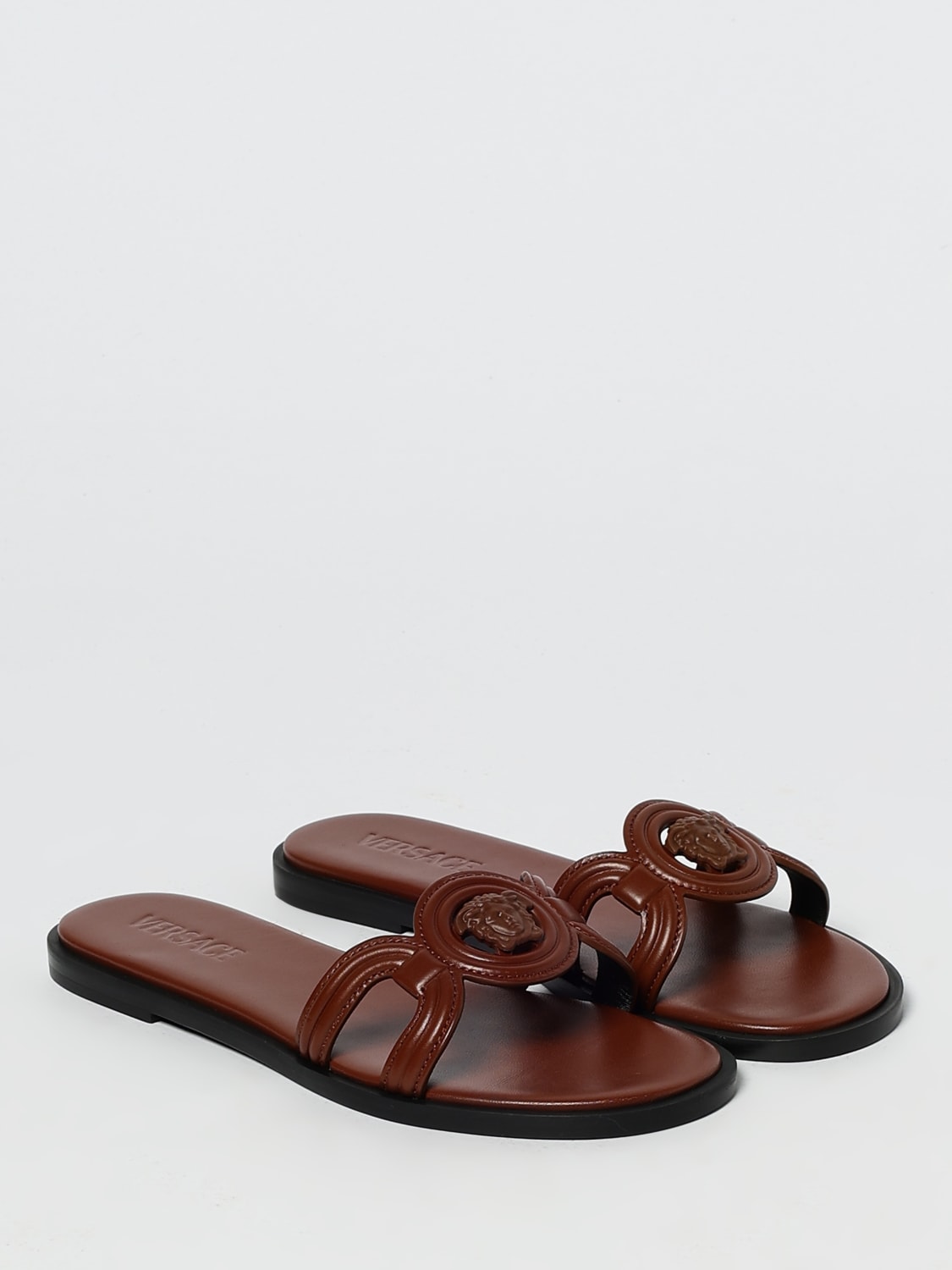 VERSACE SANDALIAS DE TACÓN: Zapatos mujer Versace, Cuero - Img 2