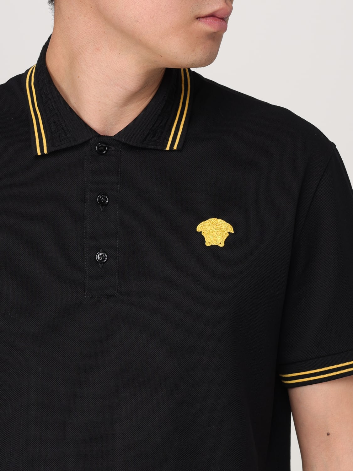 VERSACE POLO: Polo herren Versace, Schwarz - Img 5