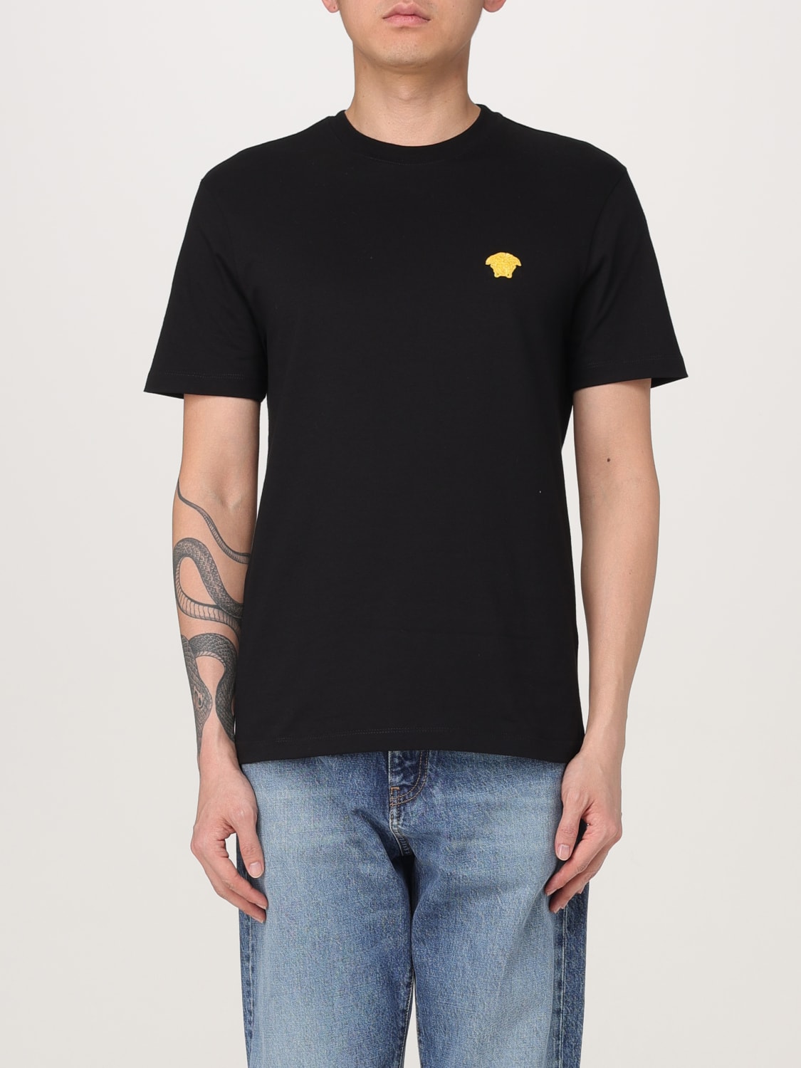 VERSACE T-SHIRT: T-shirt men Versace, Black - Img 1