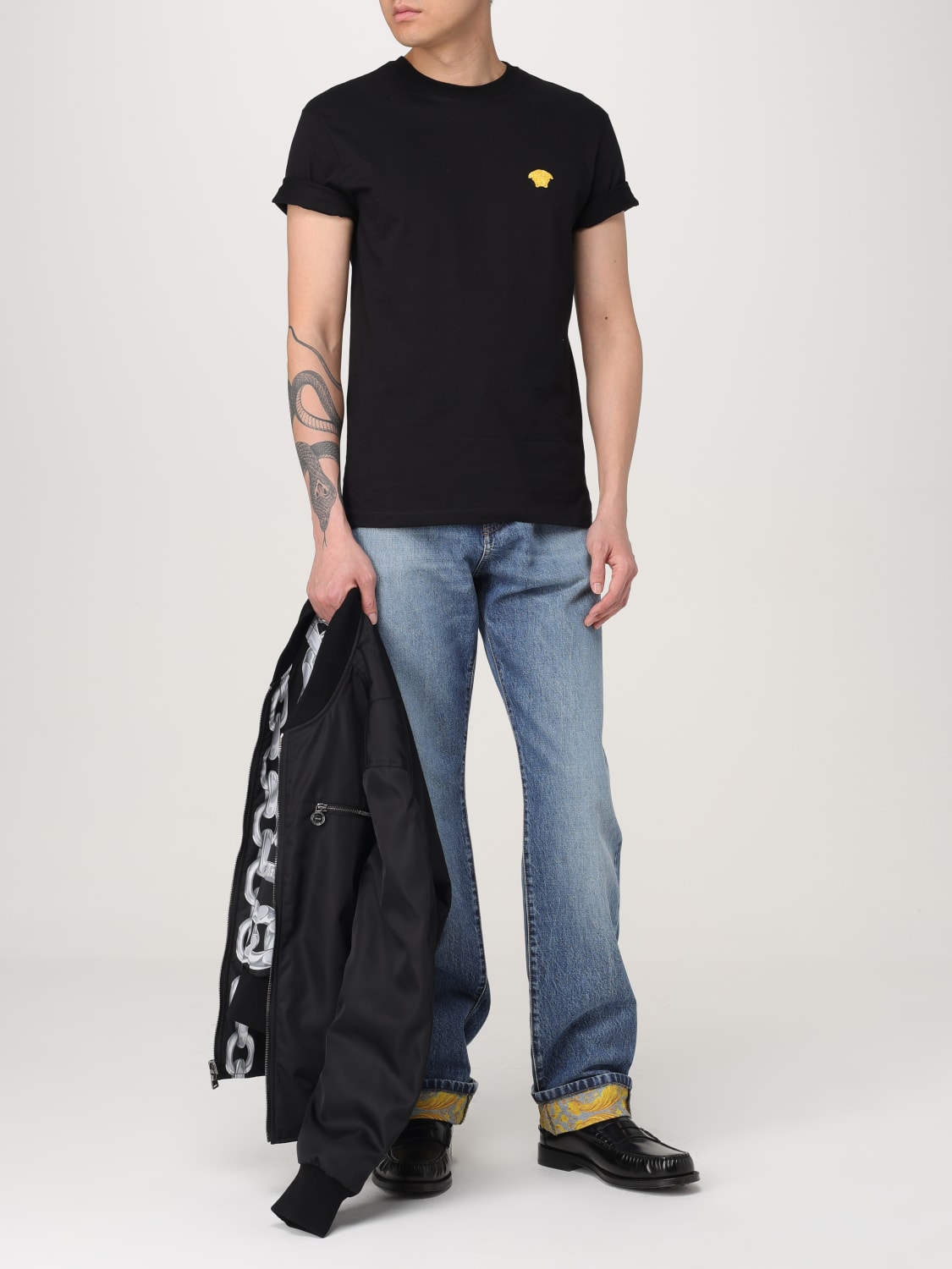 VERSACE T-SHIRT: T-shirt men Versace, Black - Img 2