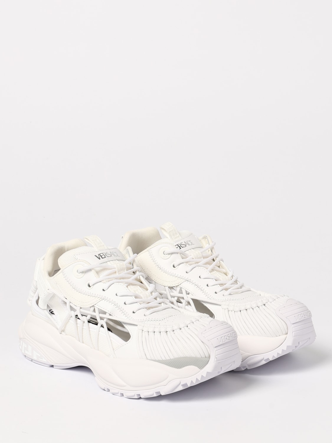 VERSACE SNEAKERS: Sneakers Mercury M_VS_01 Versace in mesh e nylon intrecciato , Bianco - Img 2